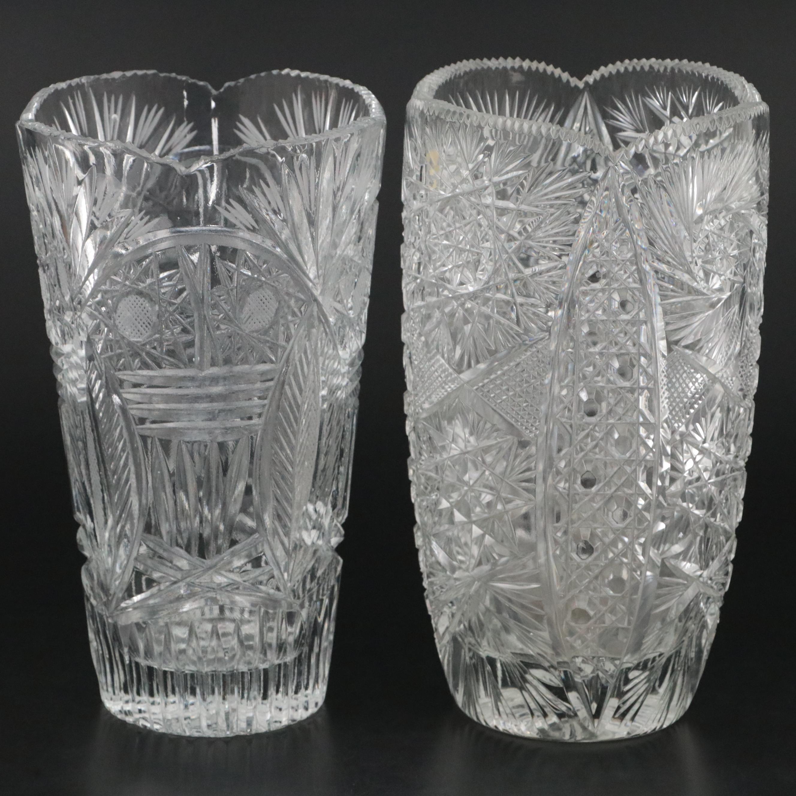 Hand-Cut Crystal Vases