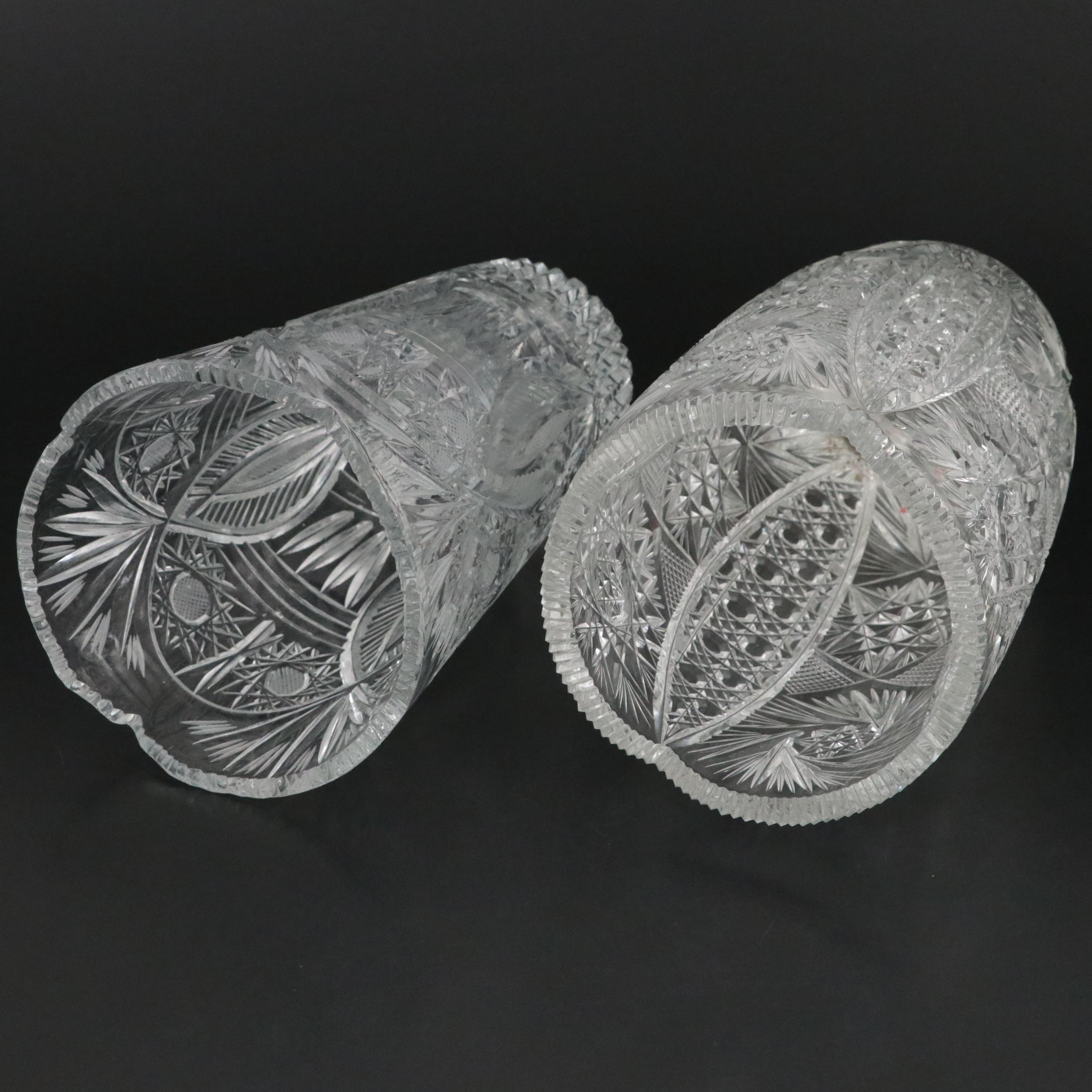 Hand-Cut Crystal Vases