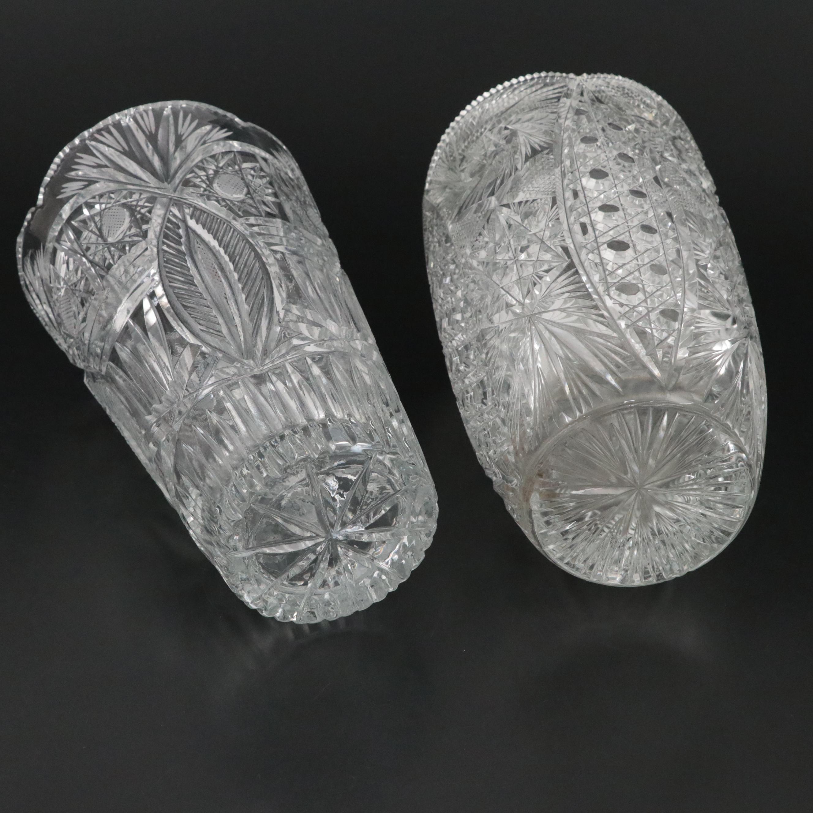 Hand-Cut Crystal Vases