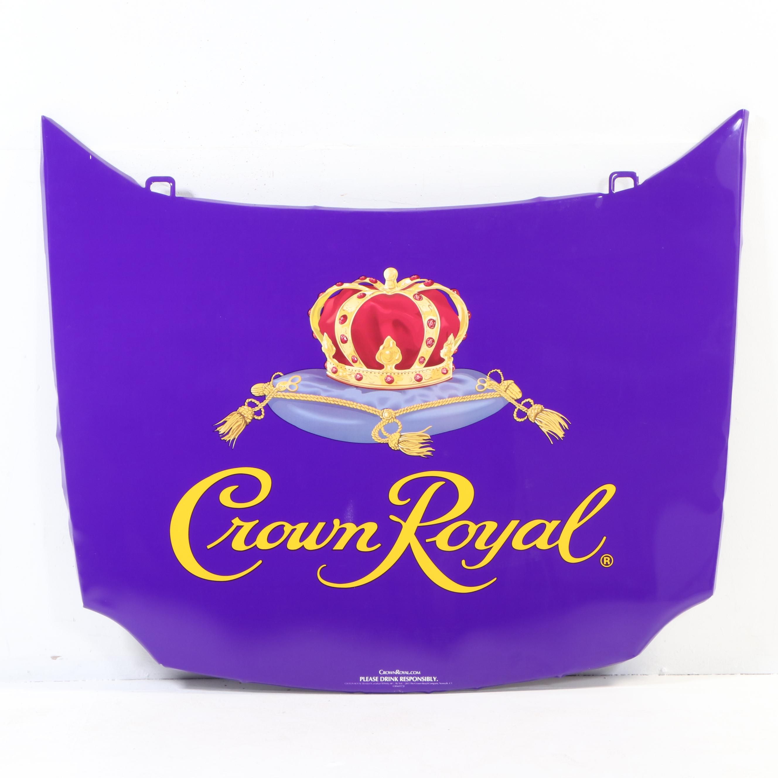 Crown Royal Metal Replica NASCAR Hood Sign