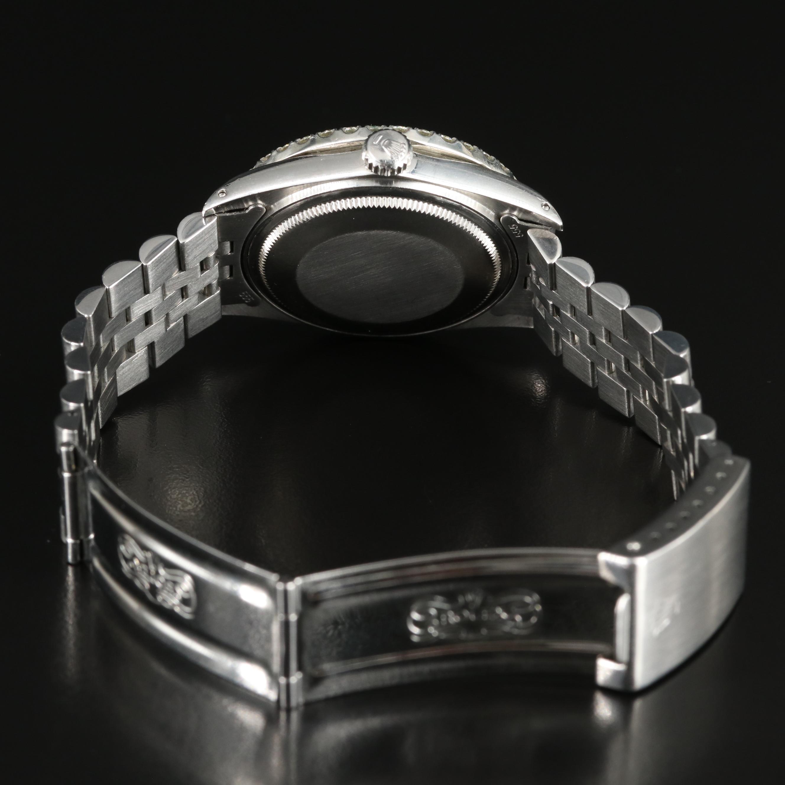 1979 Rolex Custom 2.87 CTW Diamond Dial and Bezel Datejust Watch