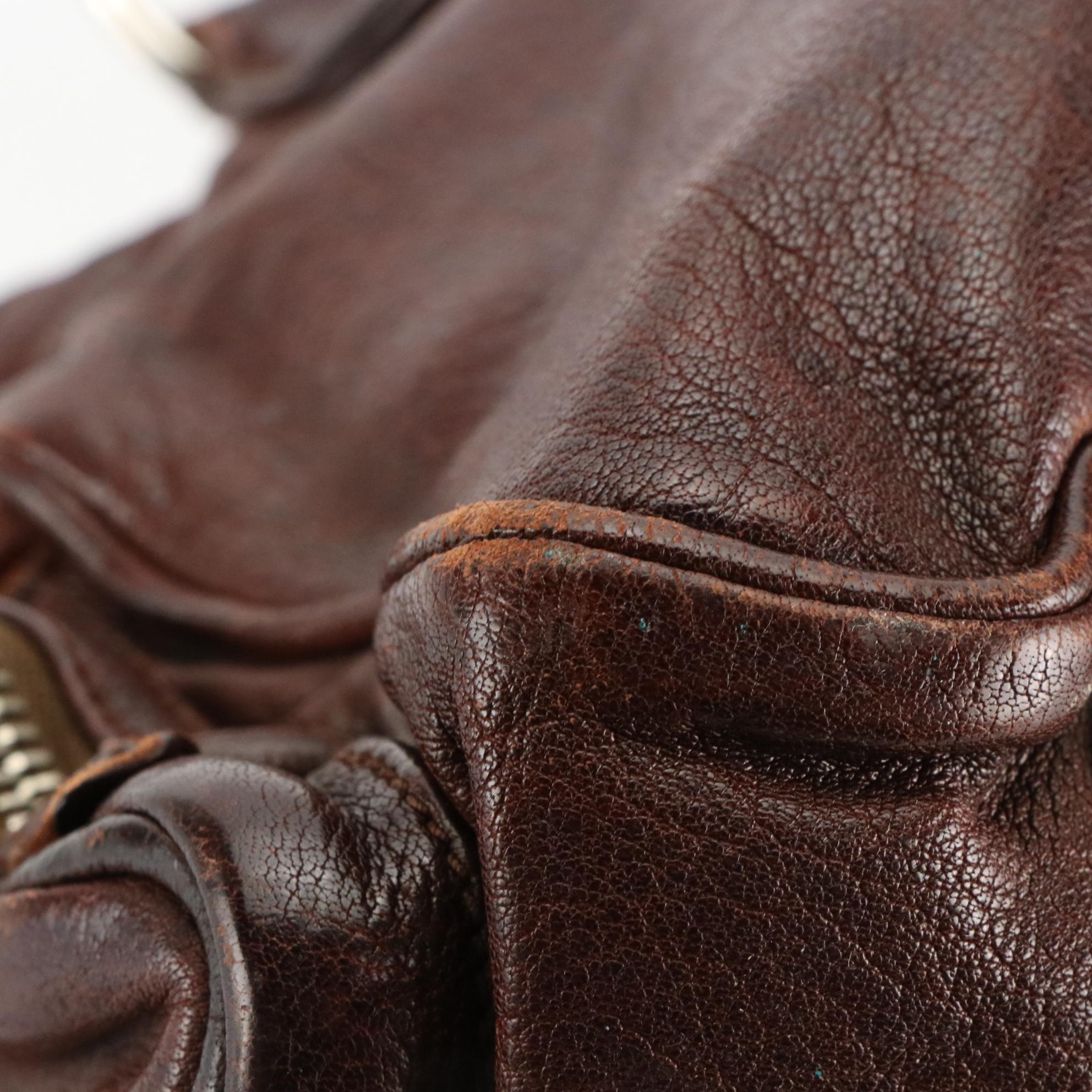 Prada Multi-Pocket Shoulder Bag in Coconut Brown Washed Leather