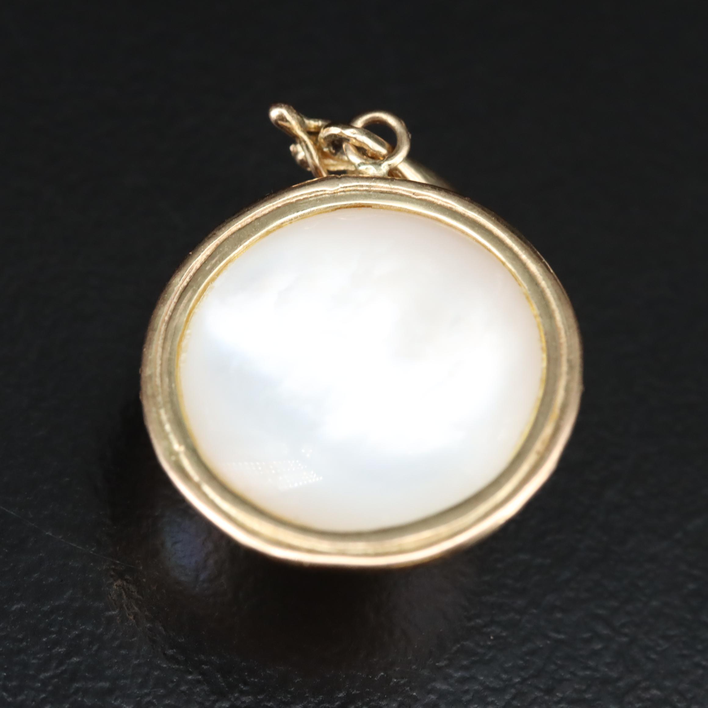 14K Mabé Pearl Enhancer Pendant