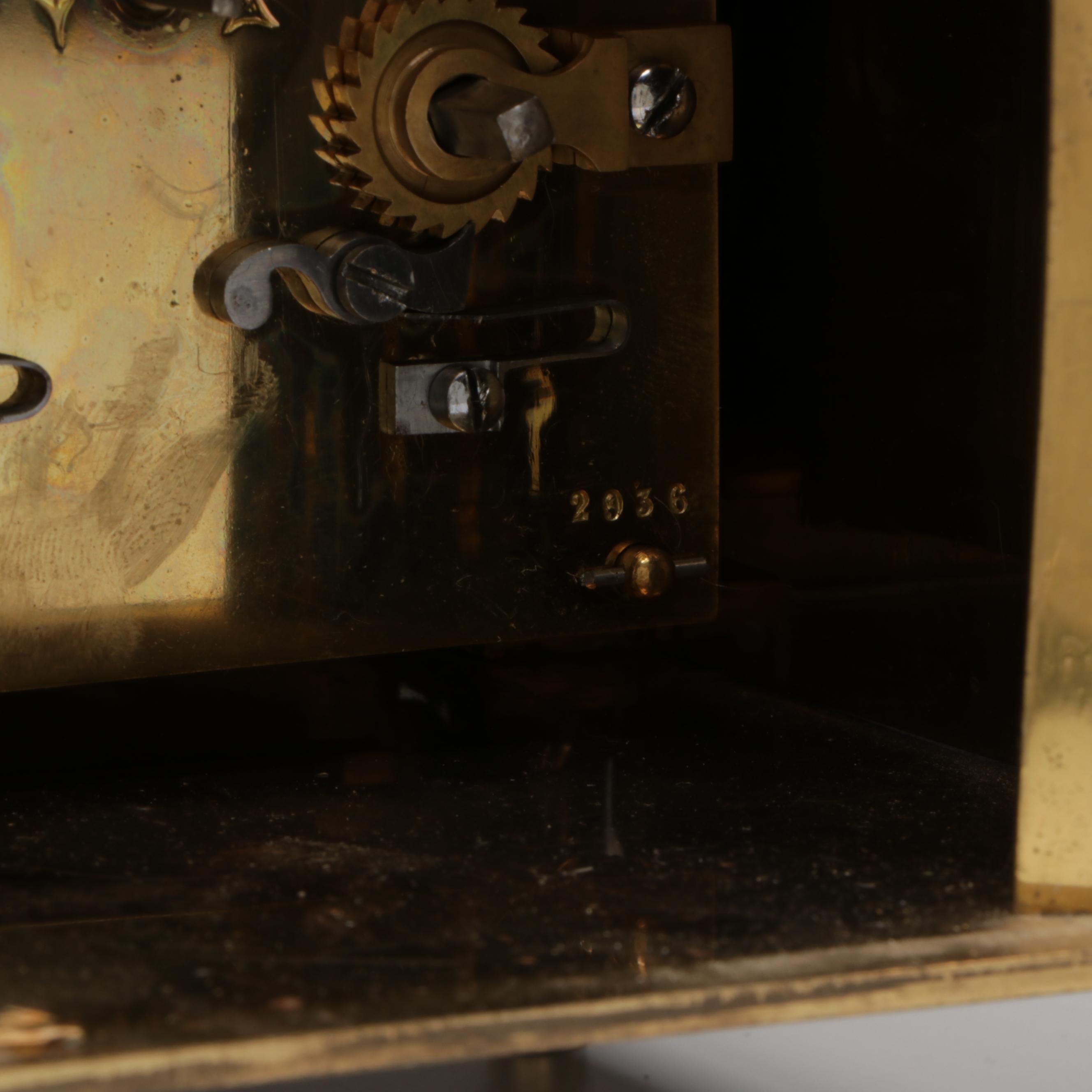 Antique English Brass Lantern Clock with French Movement