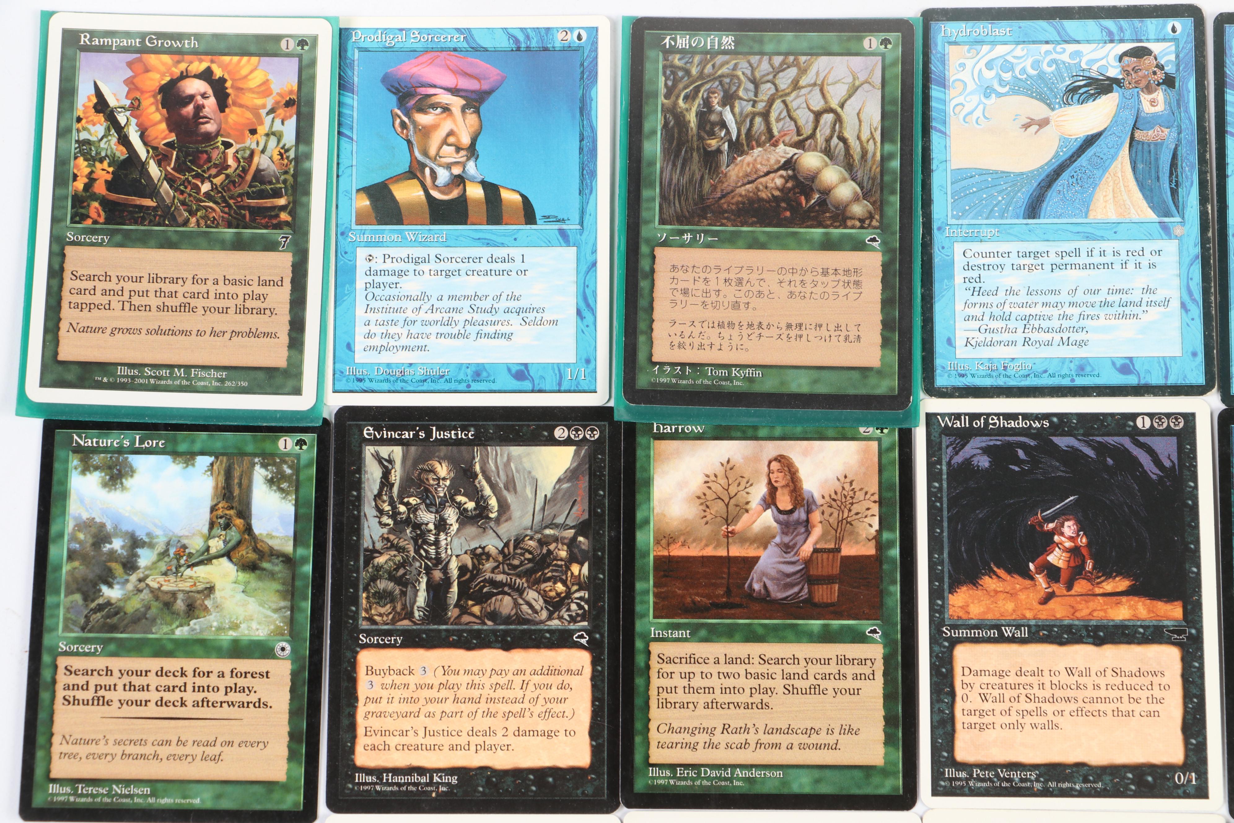 Magic: The Gathering Trading Cards Featuring "Wall Of Shadows" and More