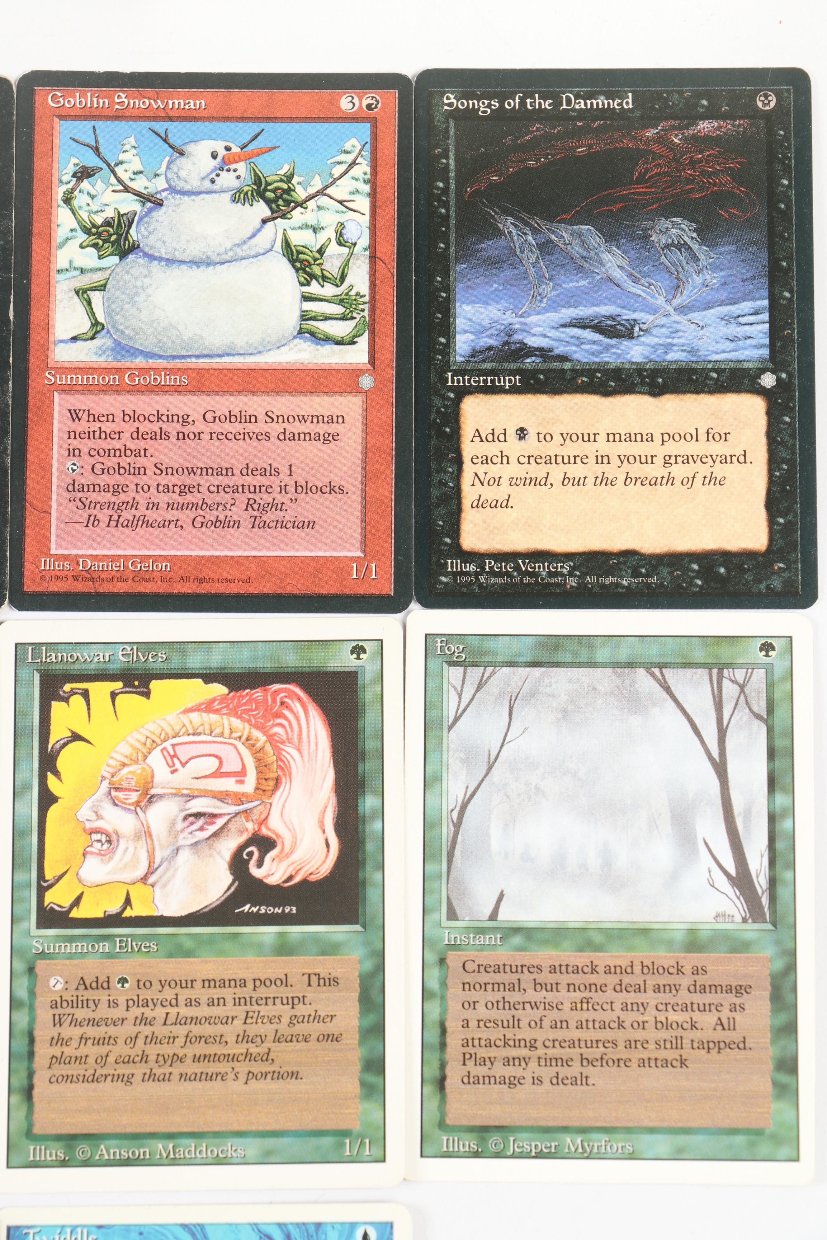 Magic: The Gathering Trading Cards Featuring "Wall Of Shadows" and More