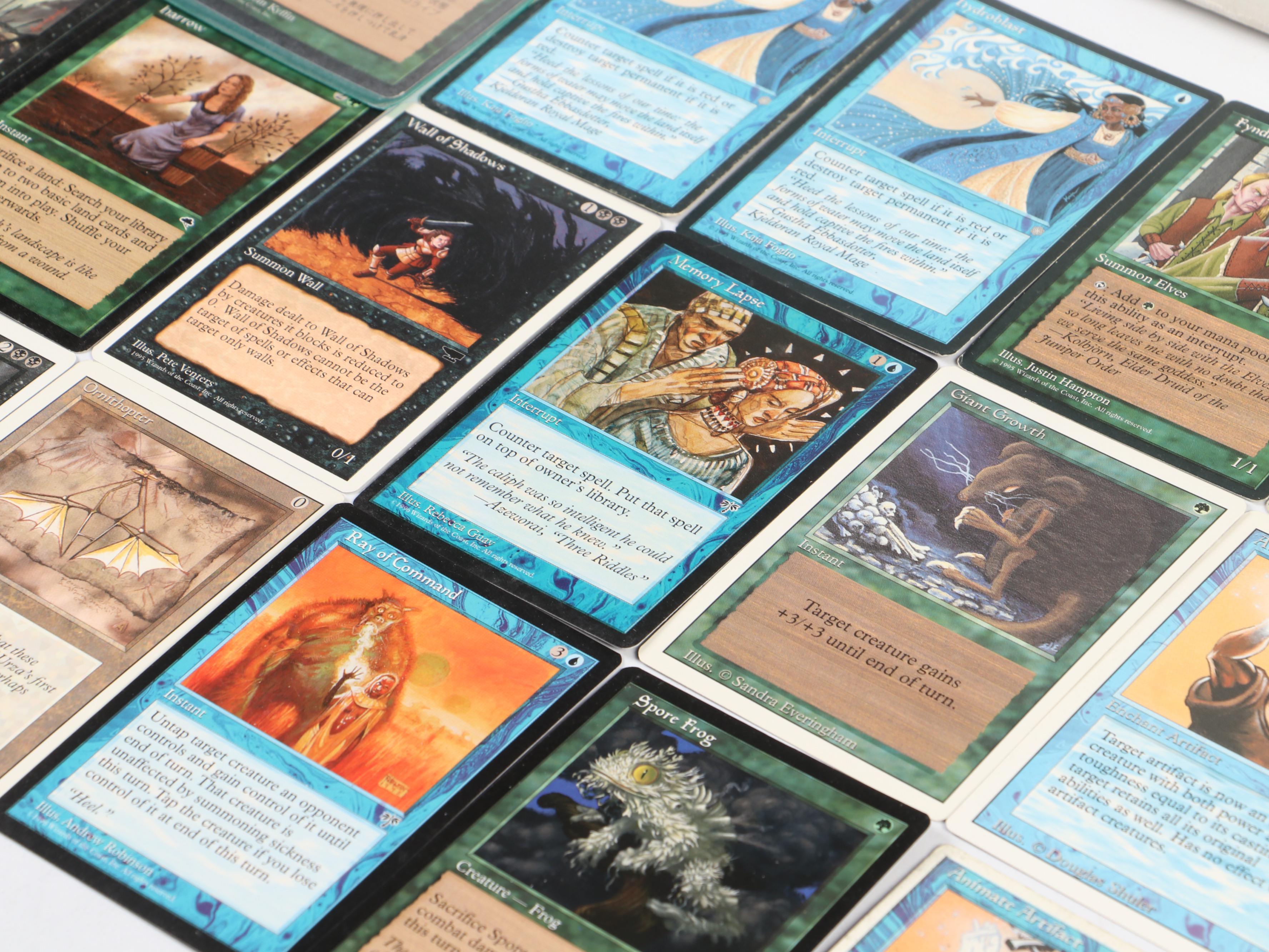 Magic: The Gathering Trading Cards Featuring "Wall Of Shadows" and More