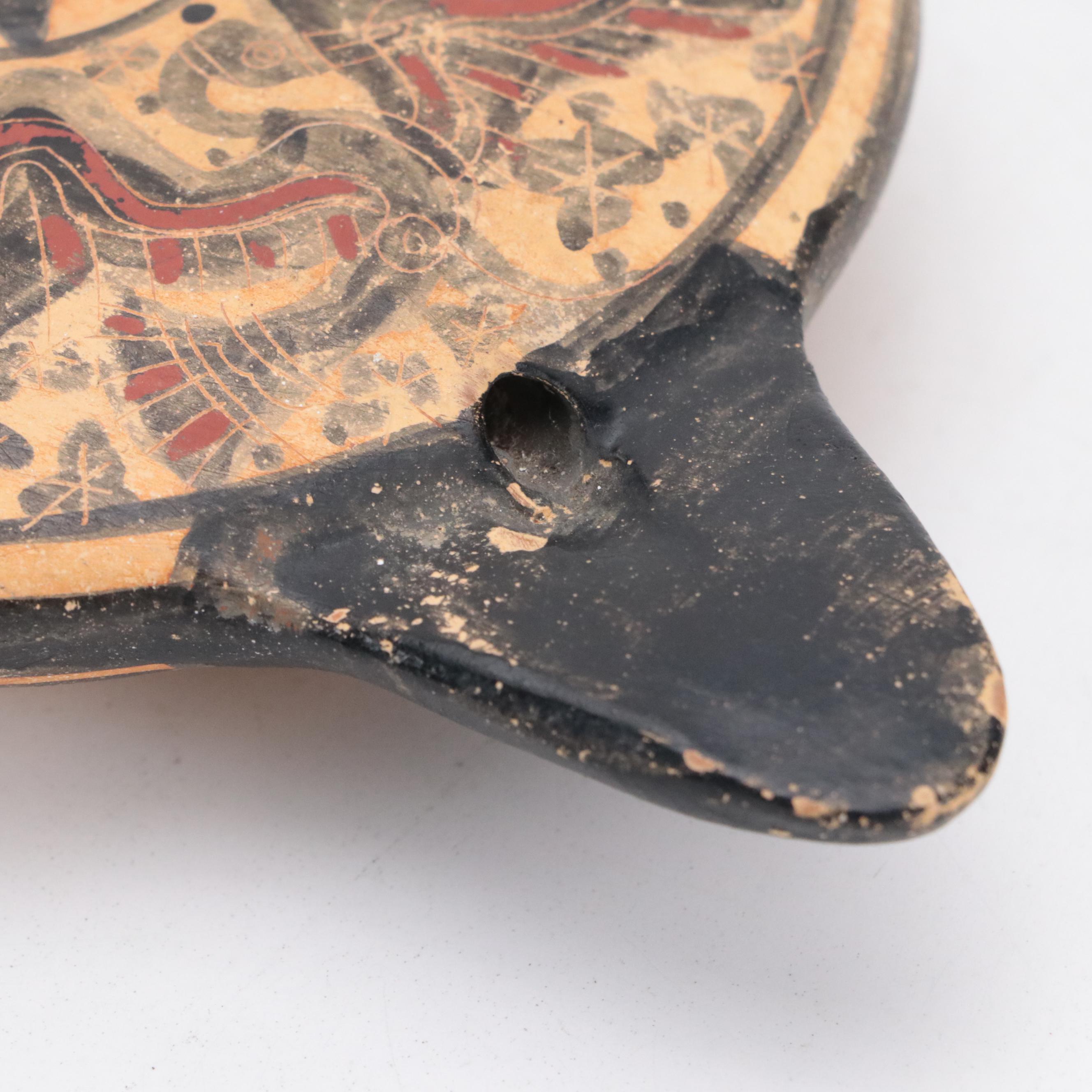 Greek-Hellenistic Style Ceramic Oil Lamp