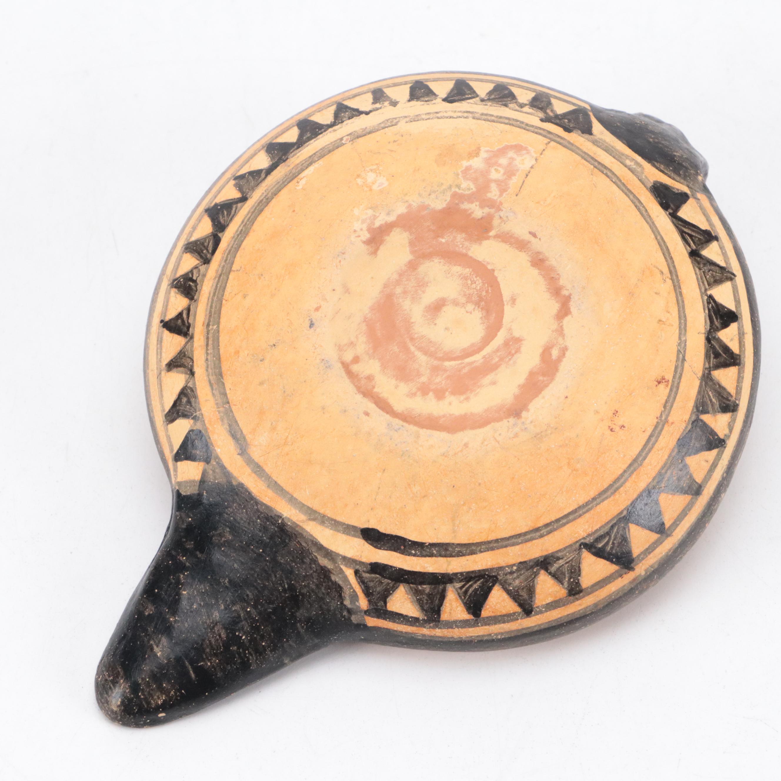 Greek-Hellenistic Style Ceramic Oil Lamp