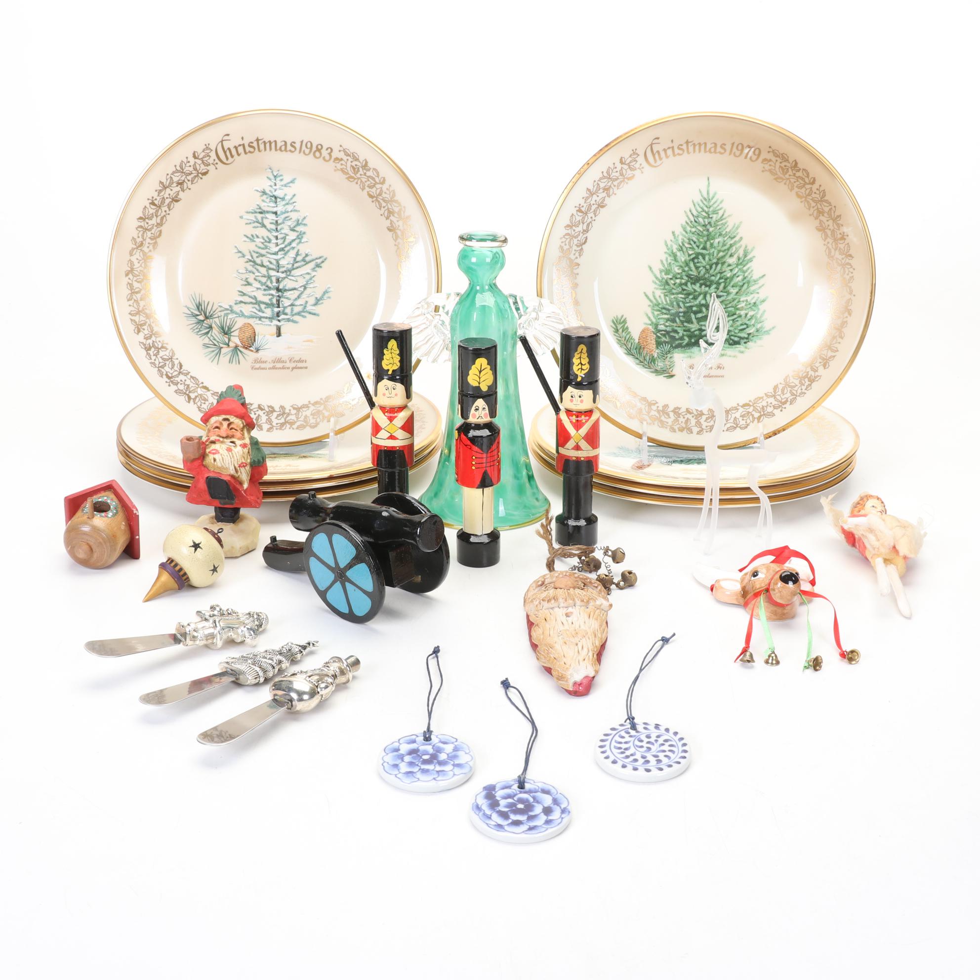 Lenox Christmas Tree Collector Plates 1976-1983 In Boxes With Other Christmas