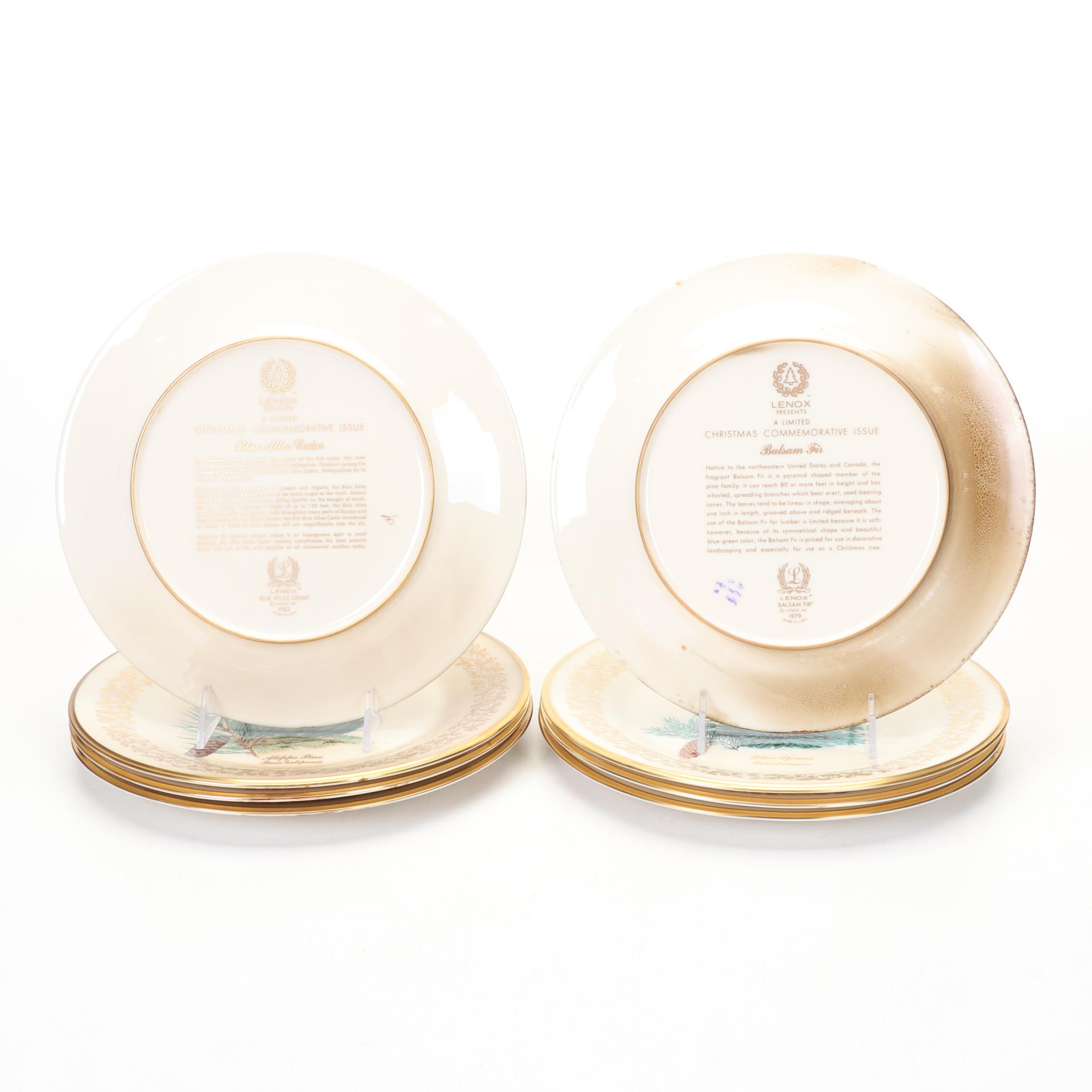 Lenox Christmas Tree Collector Plates 1976-1983 In Boxes With Other Christmas