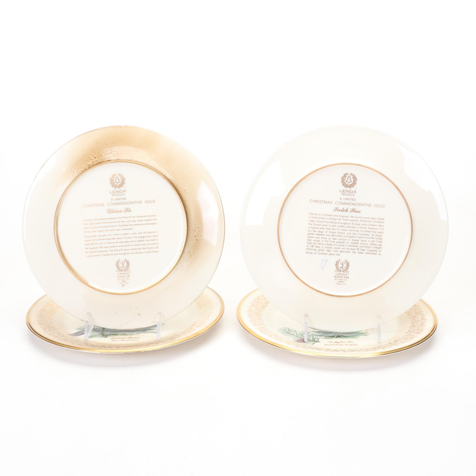 Lenox Christmas Tree Collector Plates 1976-1983 In Boxes With Other Christmas