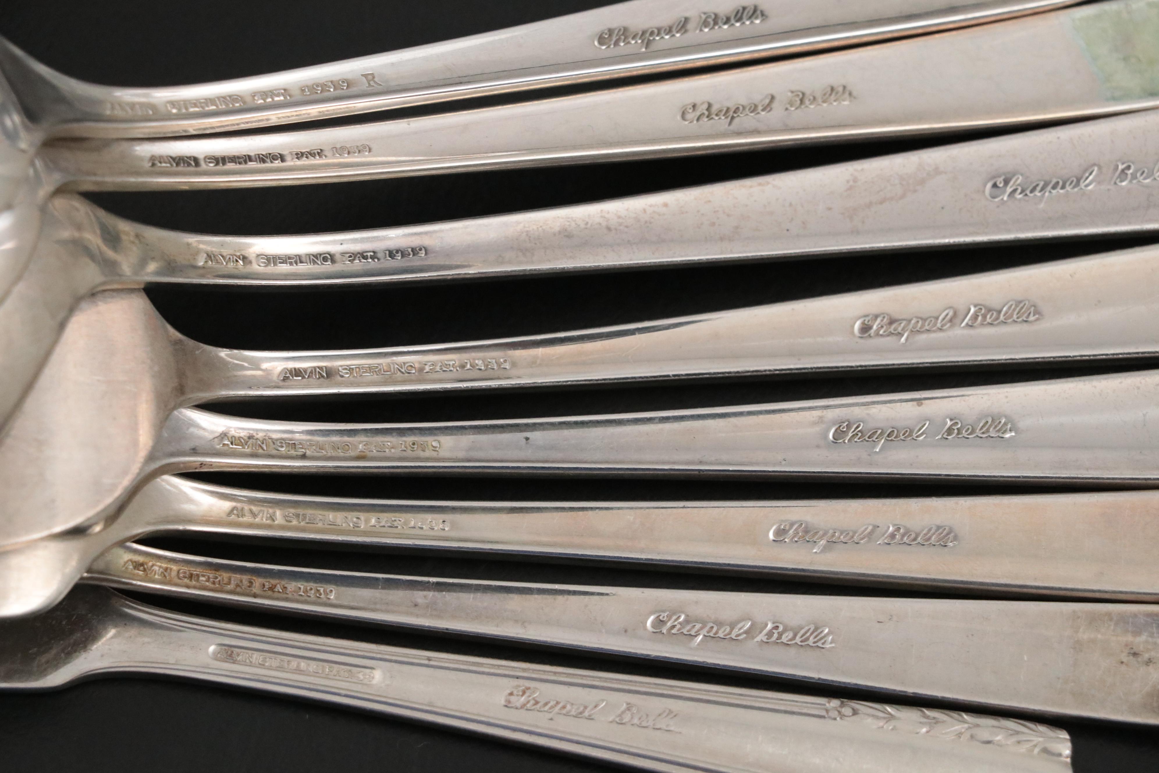 Alvin "Chapel Bells" Sterling Silver Flatware, 1939-1992