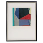 Douglas K. Morris Abstract Embellished Serigraph, Late 20th Century
