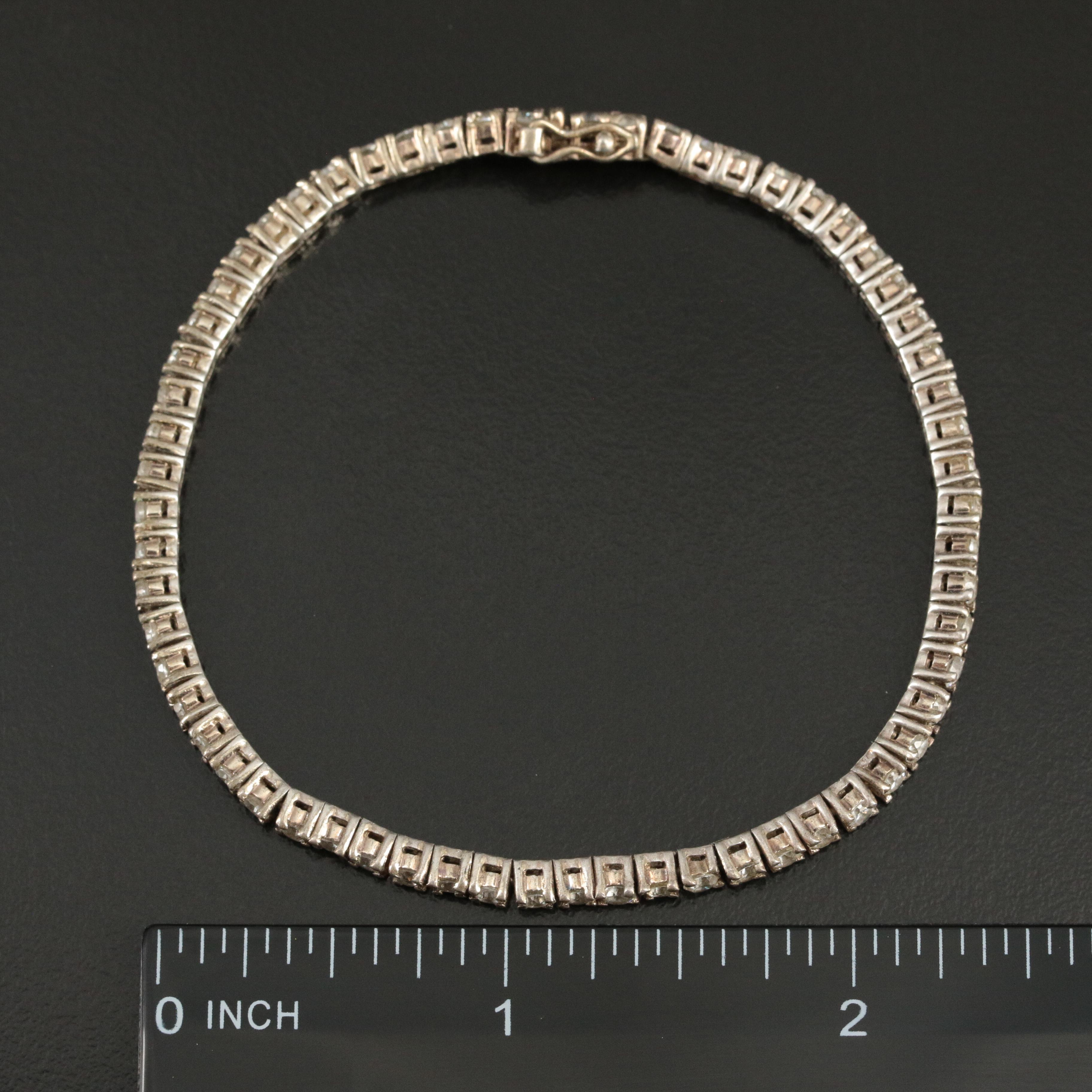 Sterling and CZ Line Bracelet