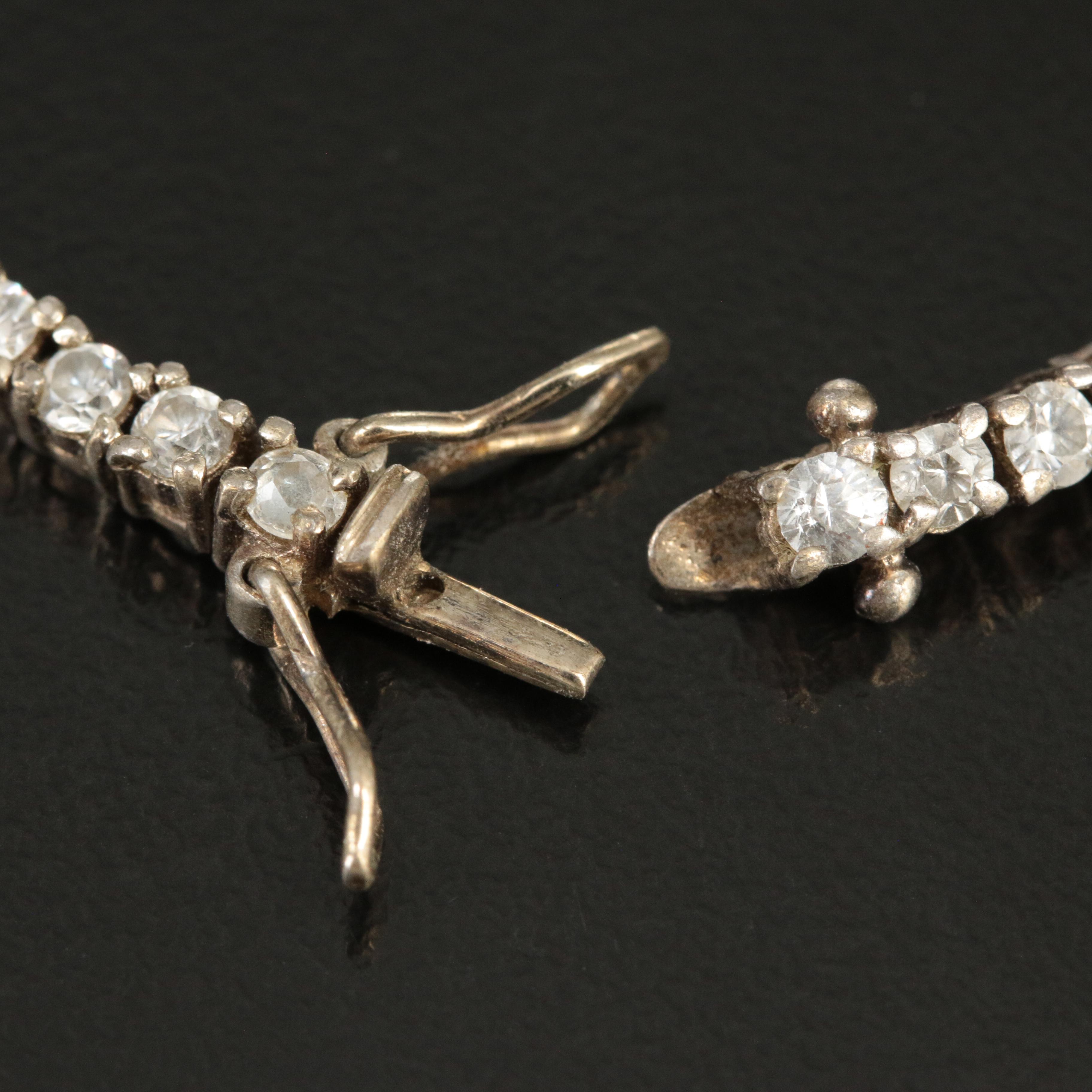 Sterling and CZ Line Bracelet