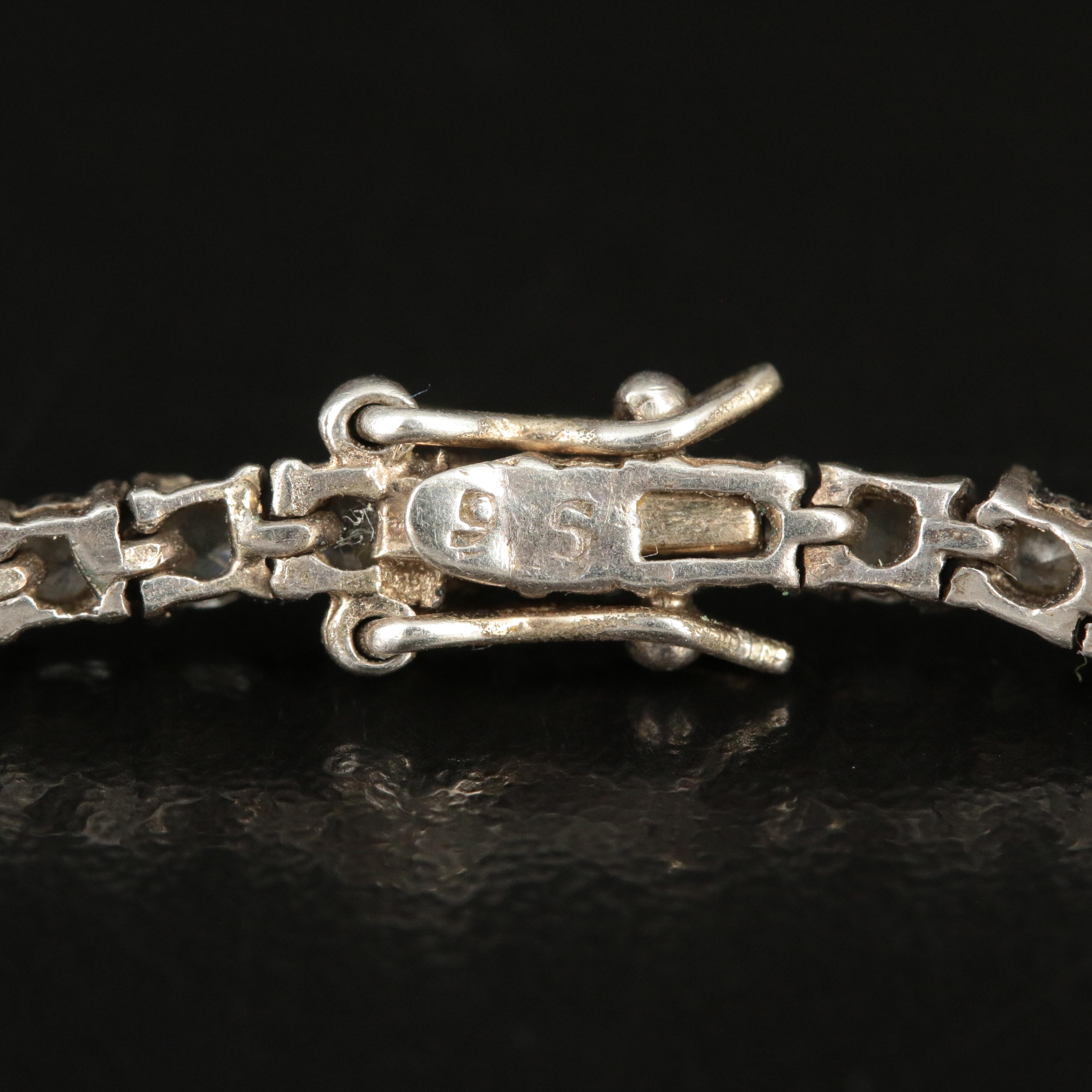 Sterling and CZ Line Bracelet