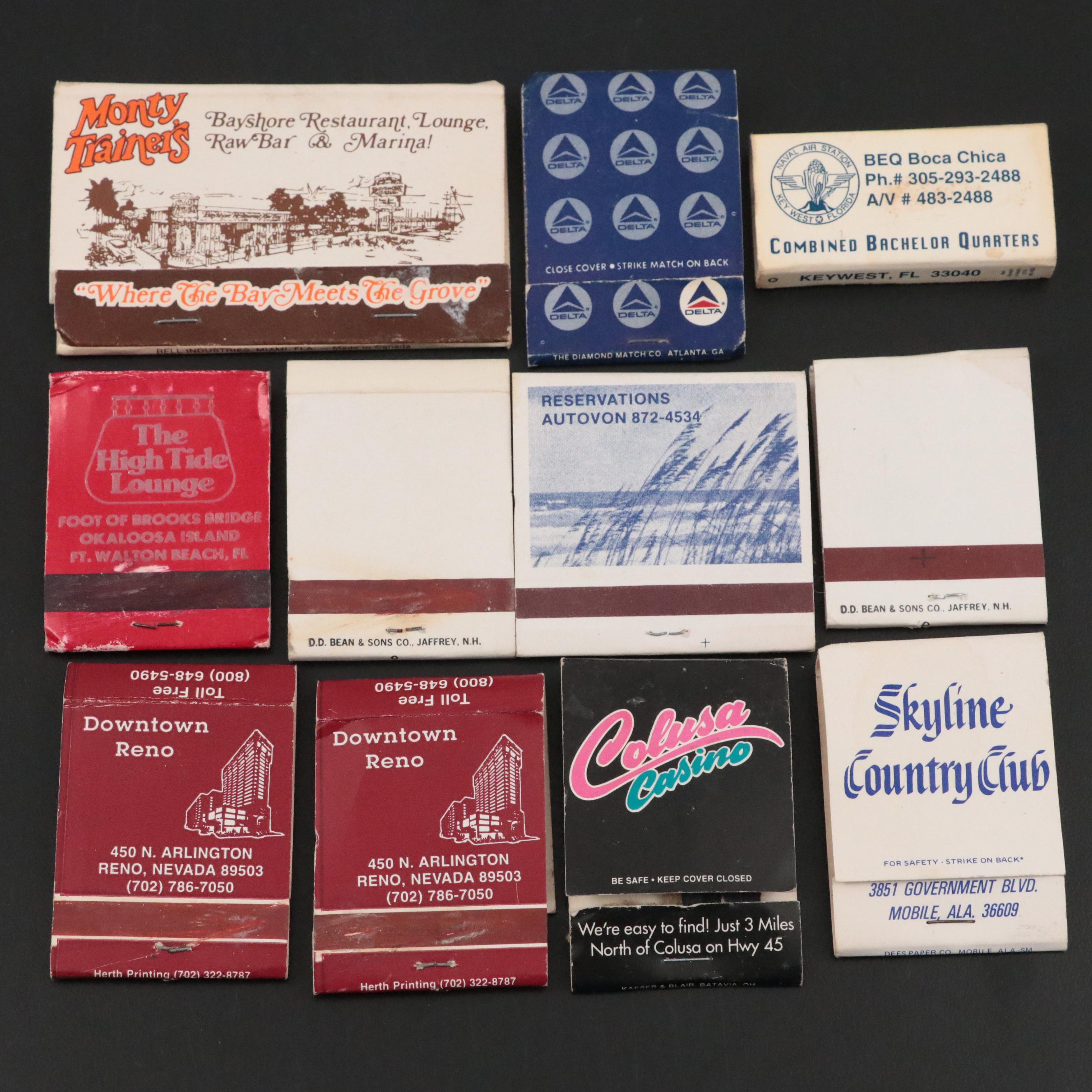 900 Silver Engraved Box with Souvenir Matchbooks