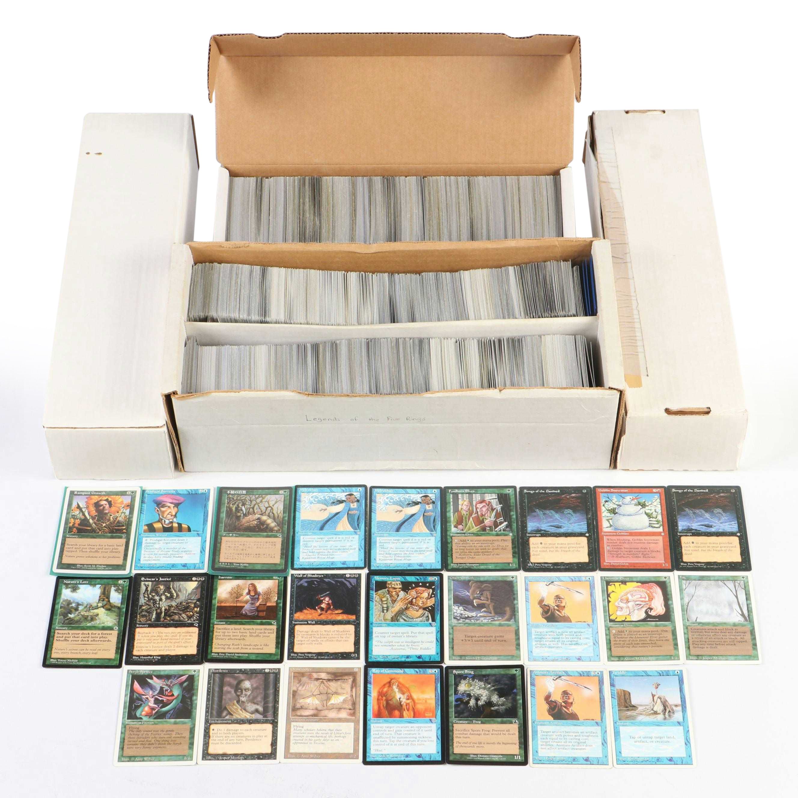 Magic: The Gathering Trading Cards Featuring "Wall Of Shadows" and More