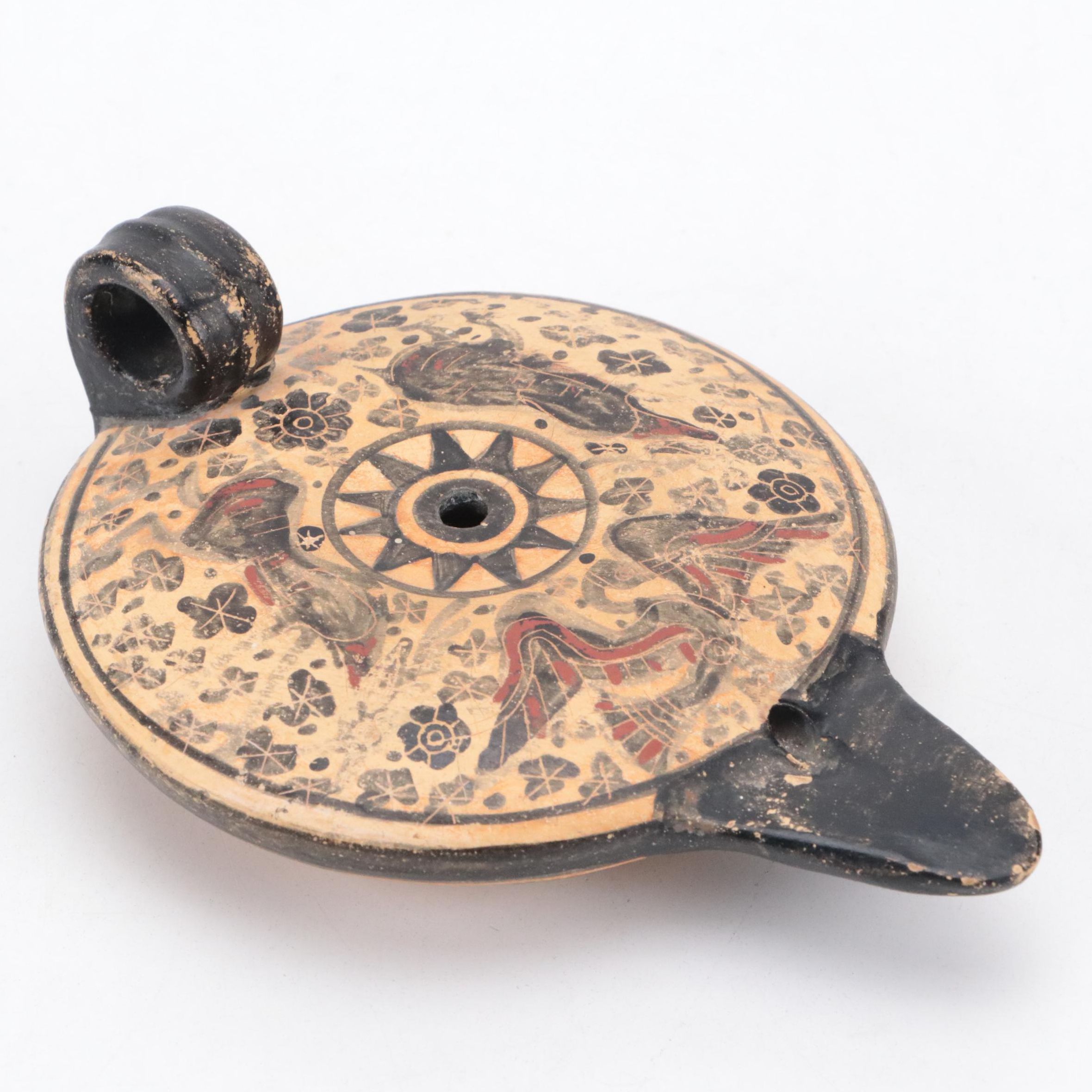 Greek-Hellenistic Style Ceramic Oil Lamp