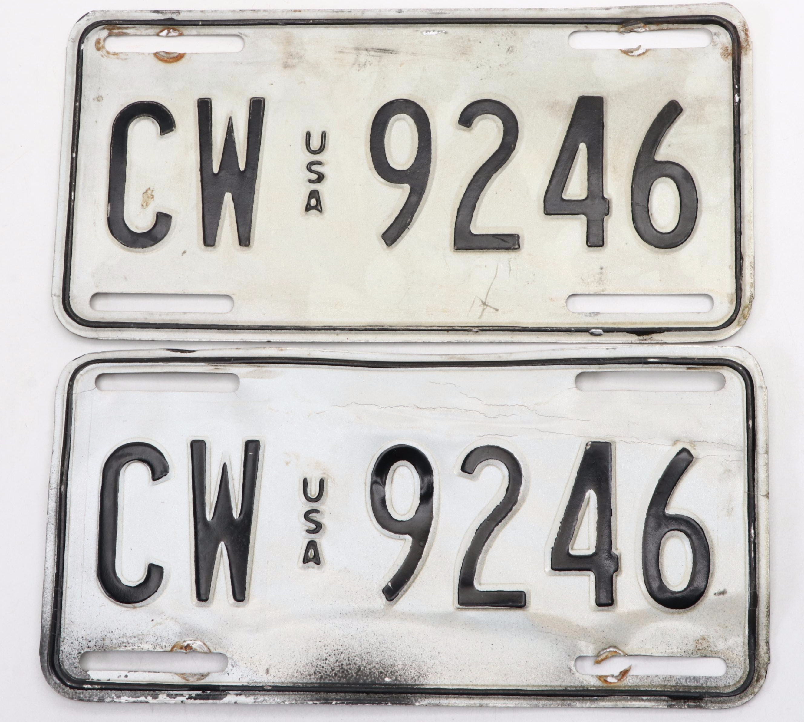 U.S. Armed Forces Germany License Plates, 1980s