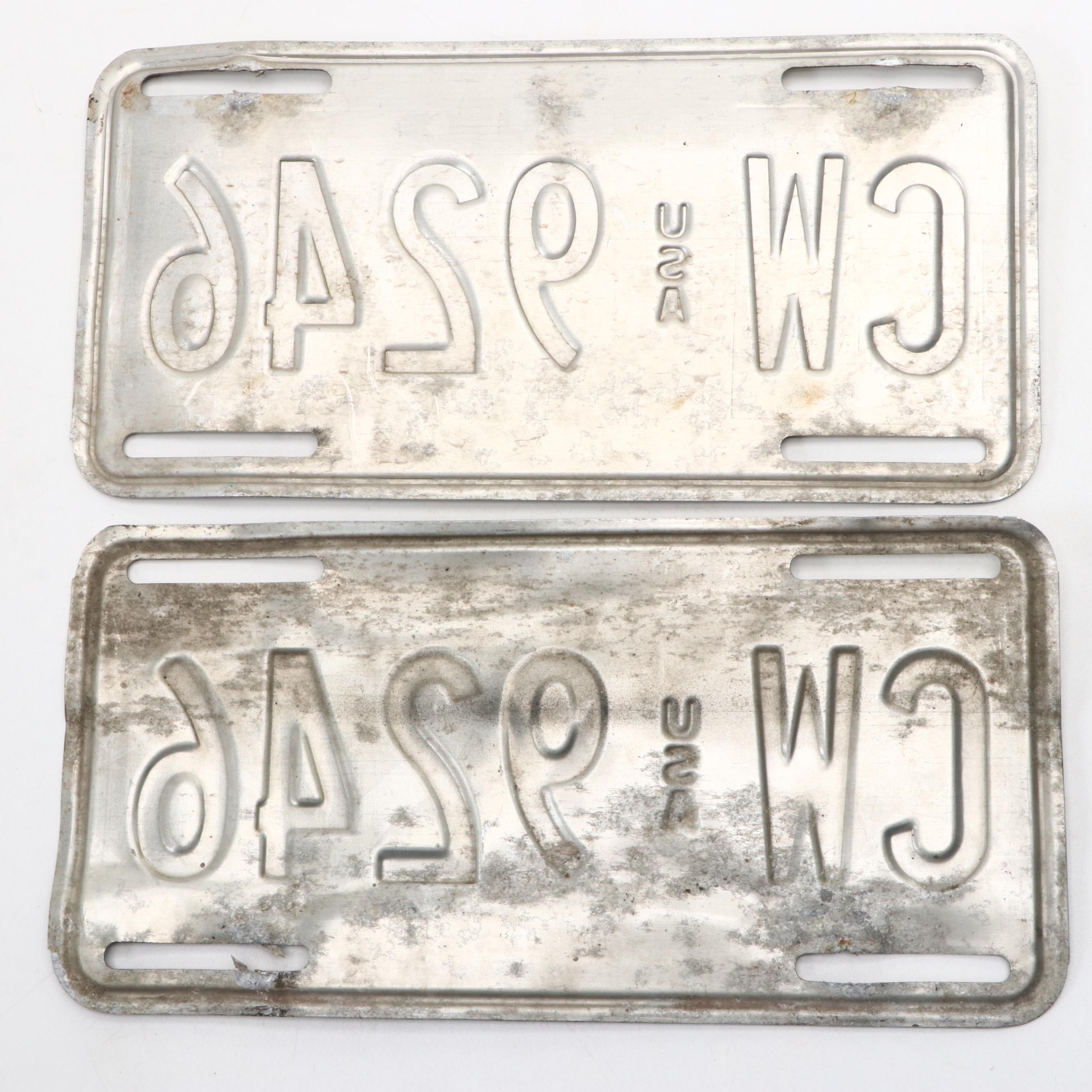 U.S. Armed Forces Germany License Plates, 1980s