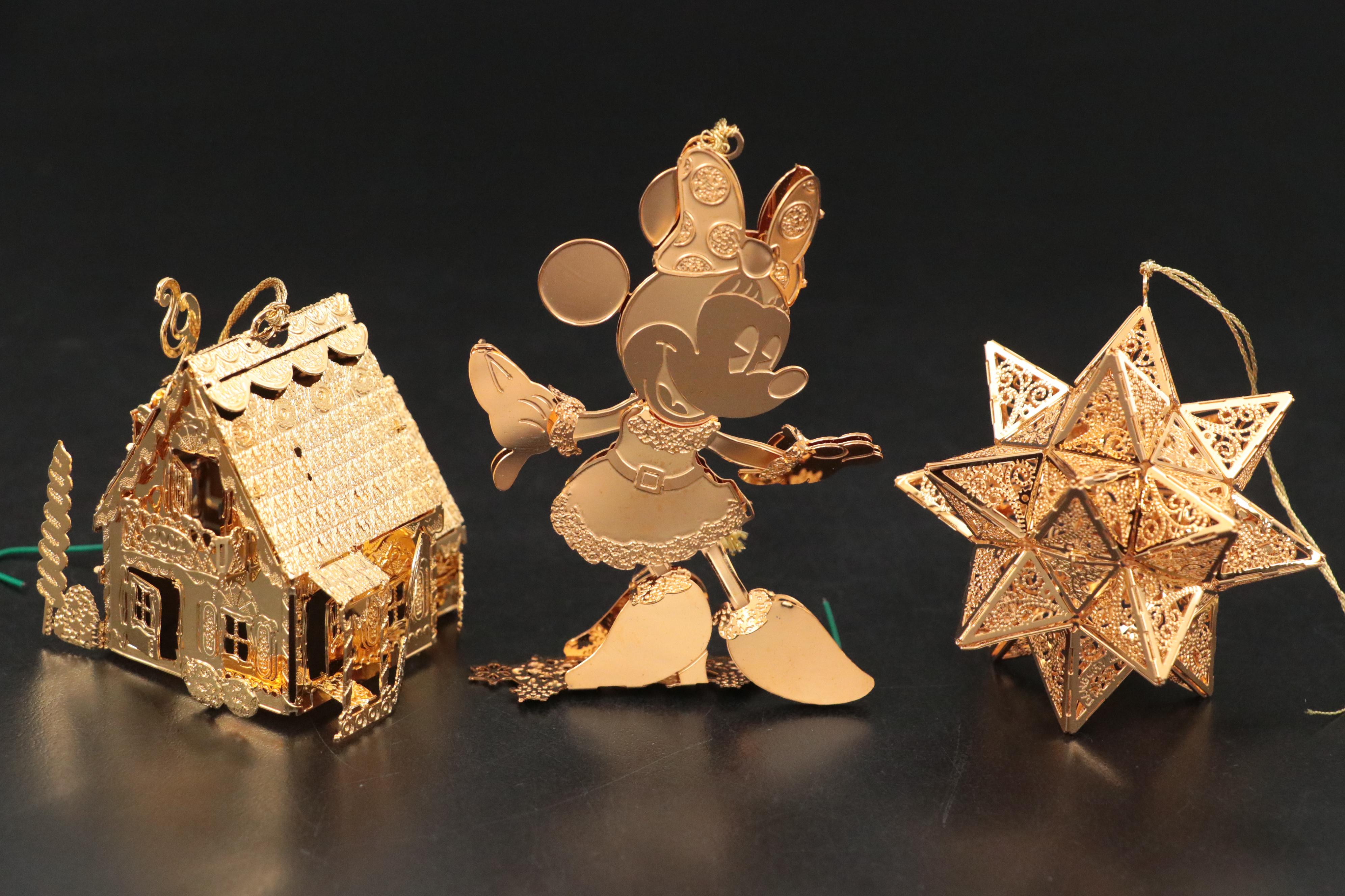 The Danbury Mint Gold Christmas Ornament Collection