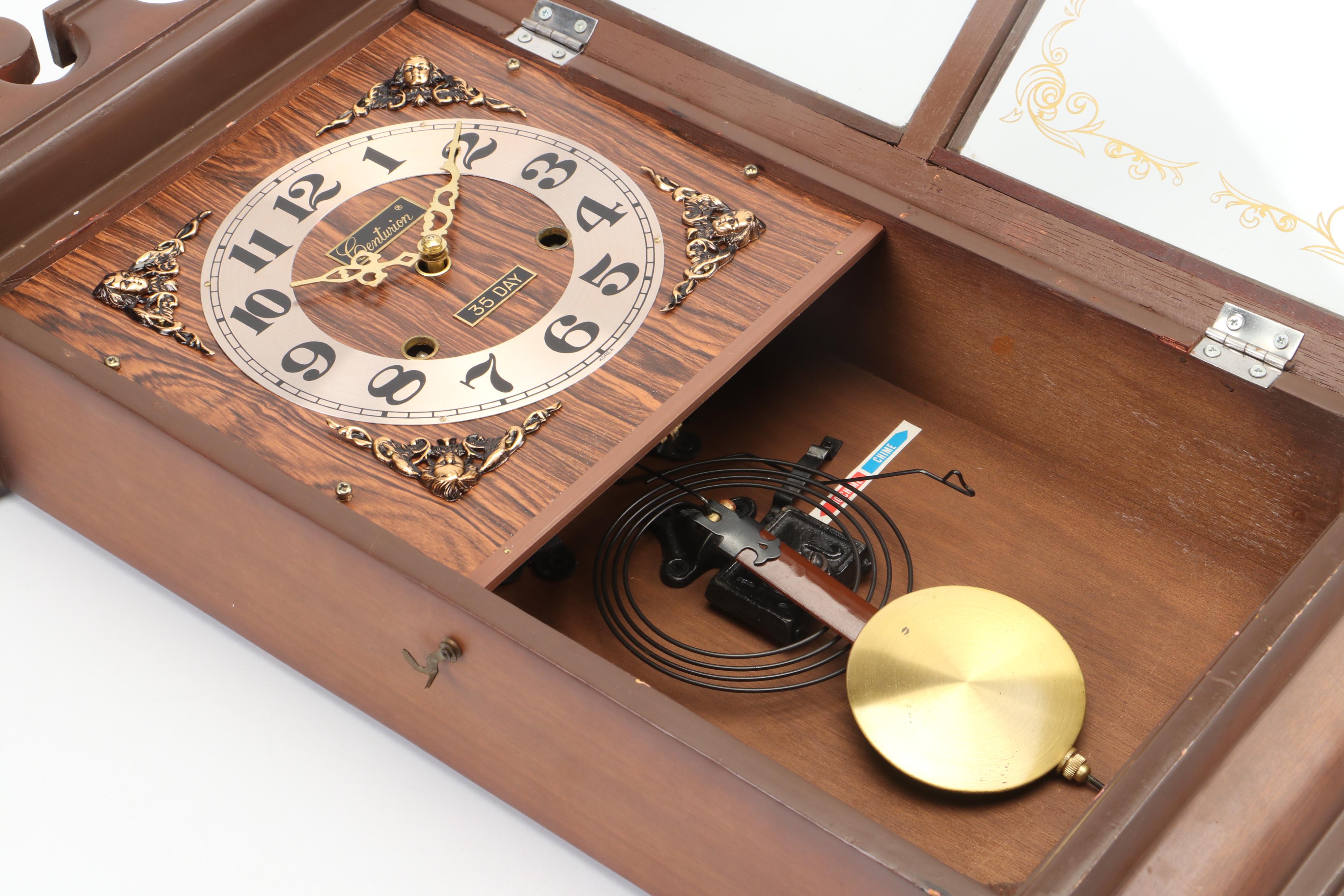 Centurion 35 Day Pendulum Wall Clock, Mid to Late 20th C.