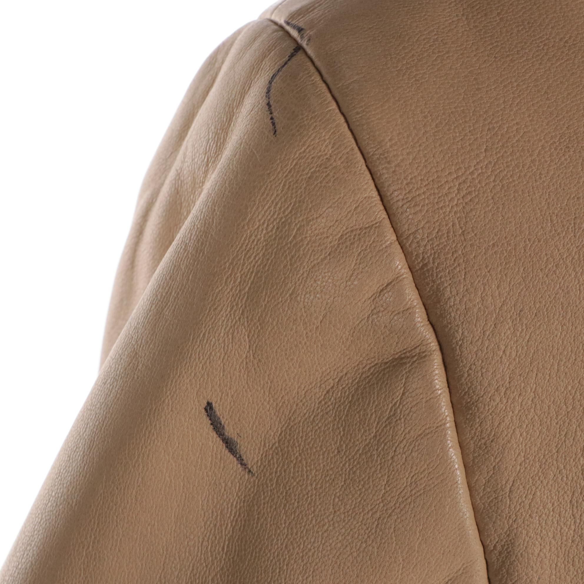 Lauren Ralph Lauren Beige Lambskin Leather Jacket