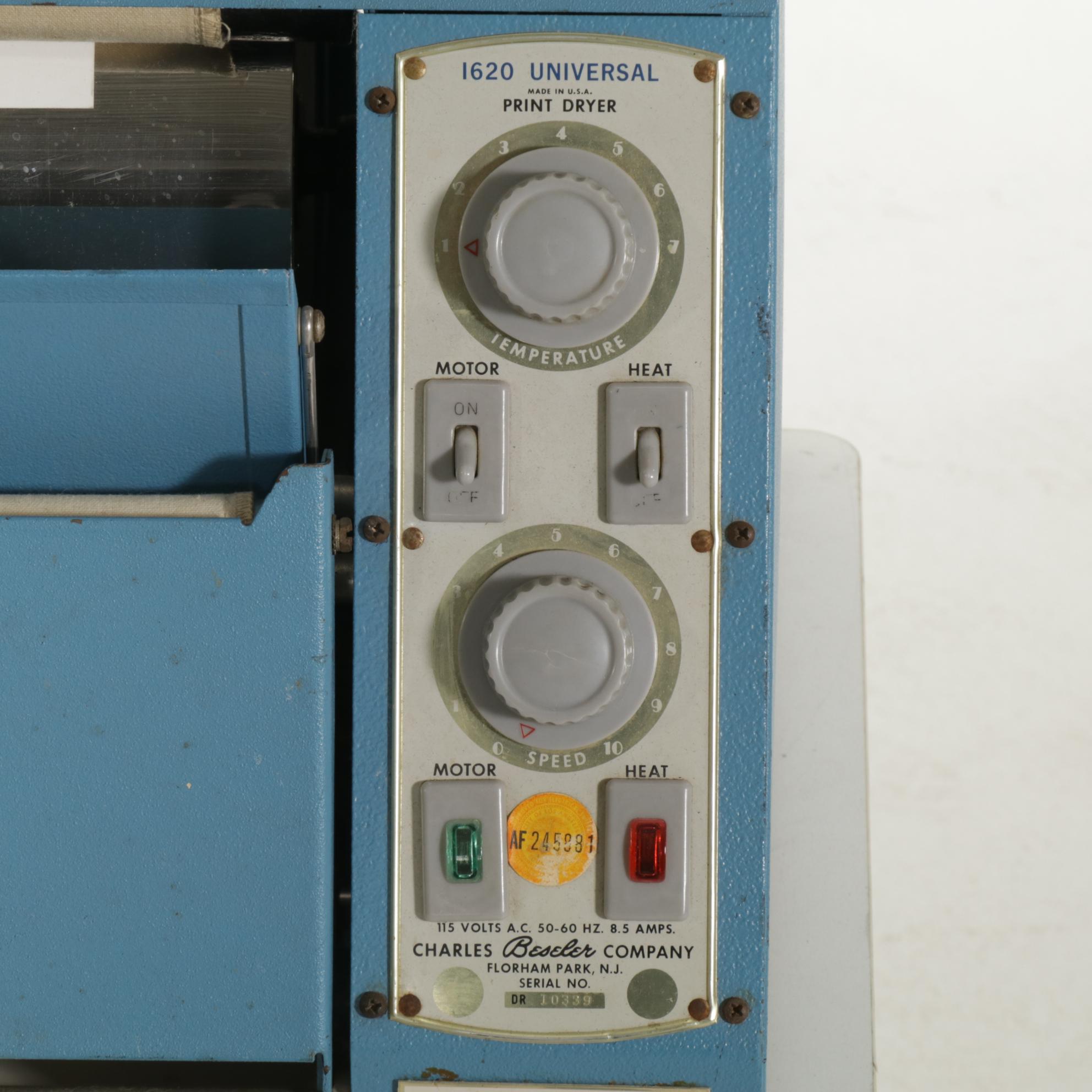 Beseler, Burke & James and Premier Photographic Print Dryers with Cart