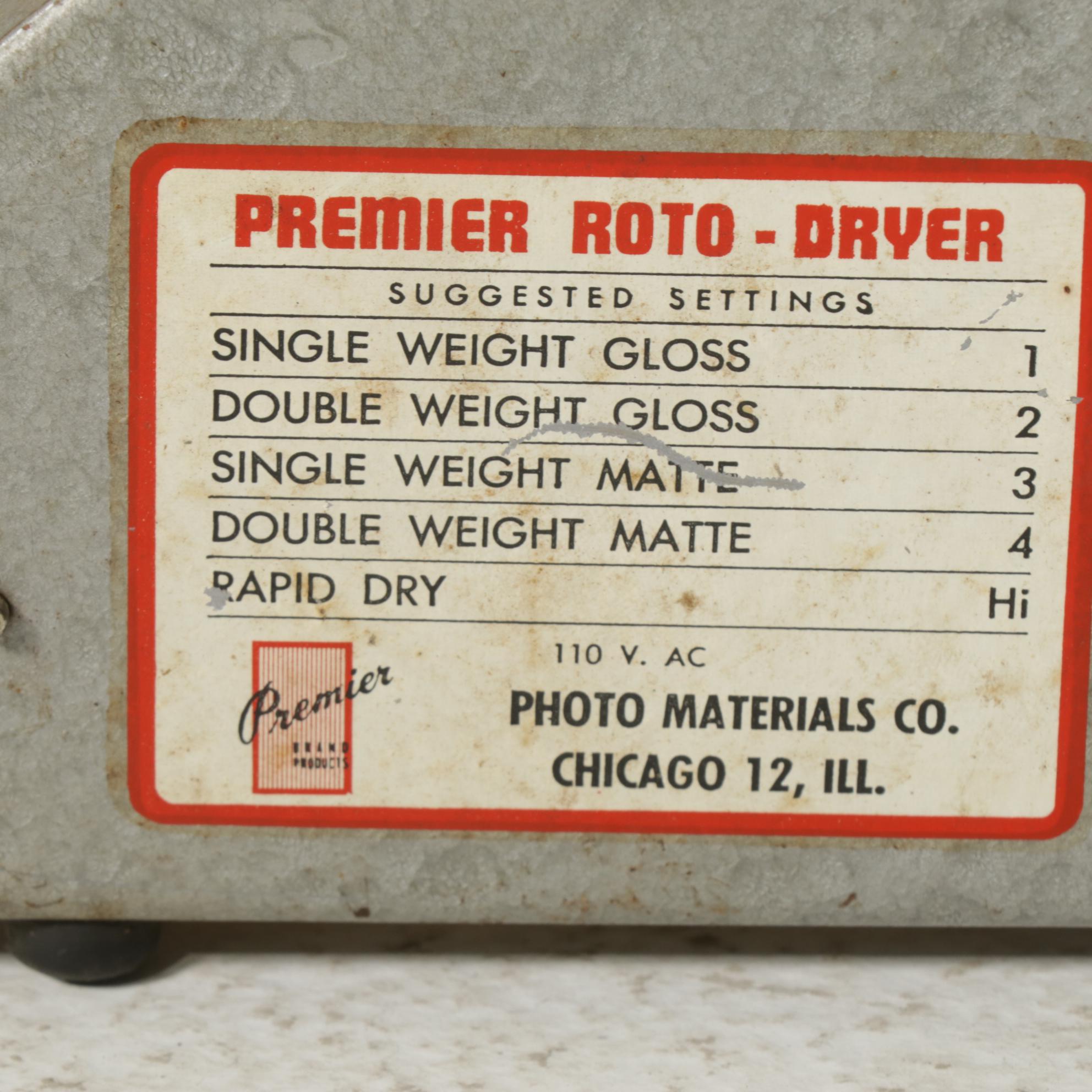 Beseler, Burke & James and Premier Photographic Print Dryers with Cart