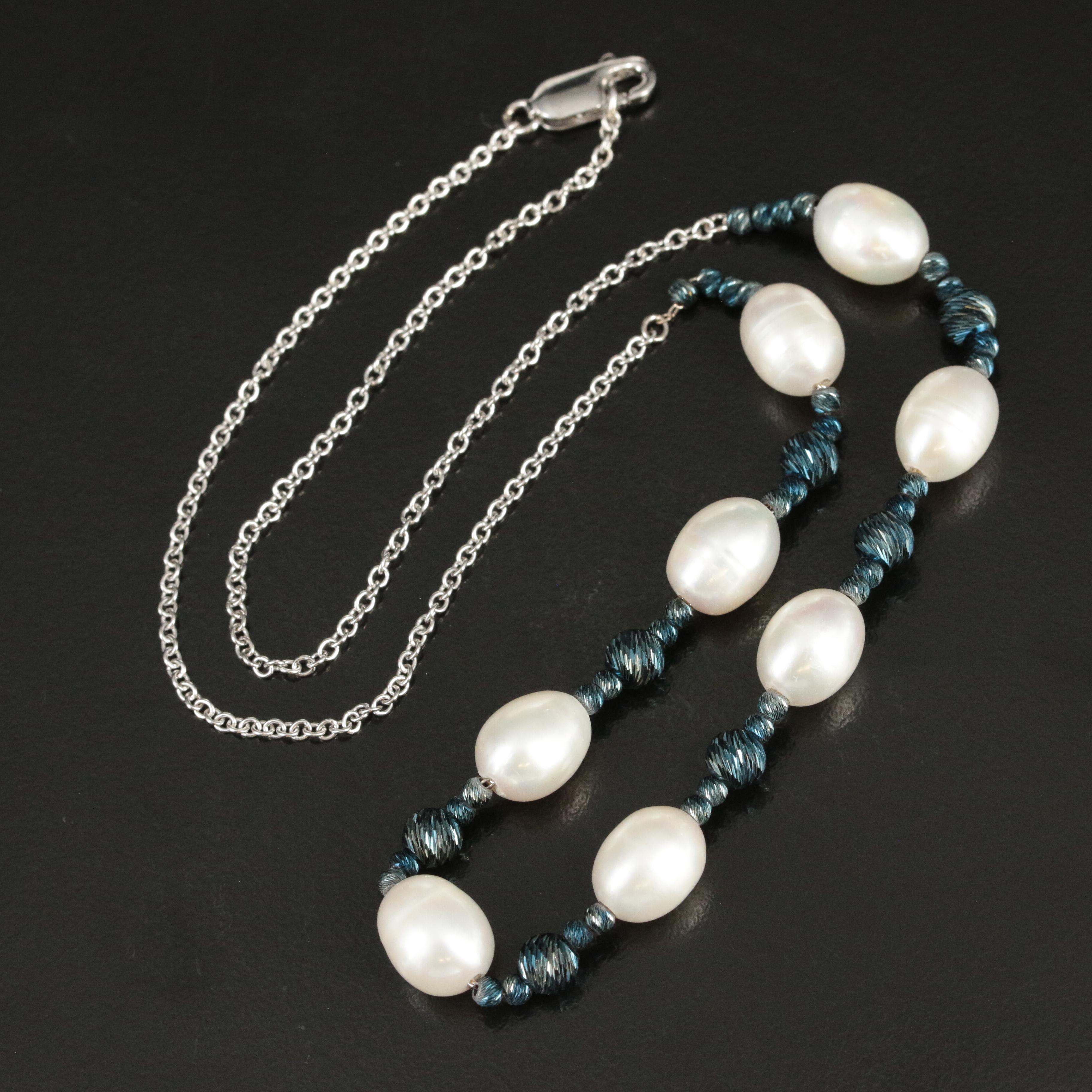 Sterling Pearl Necklace