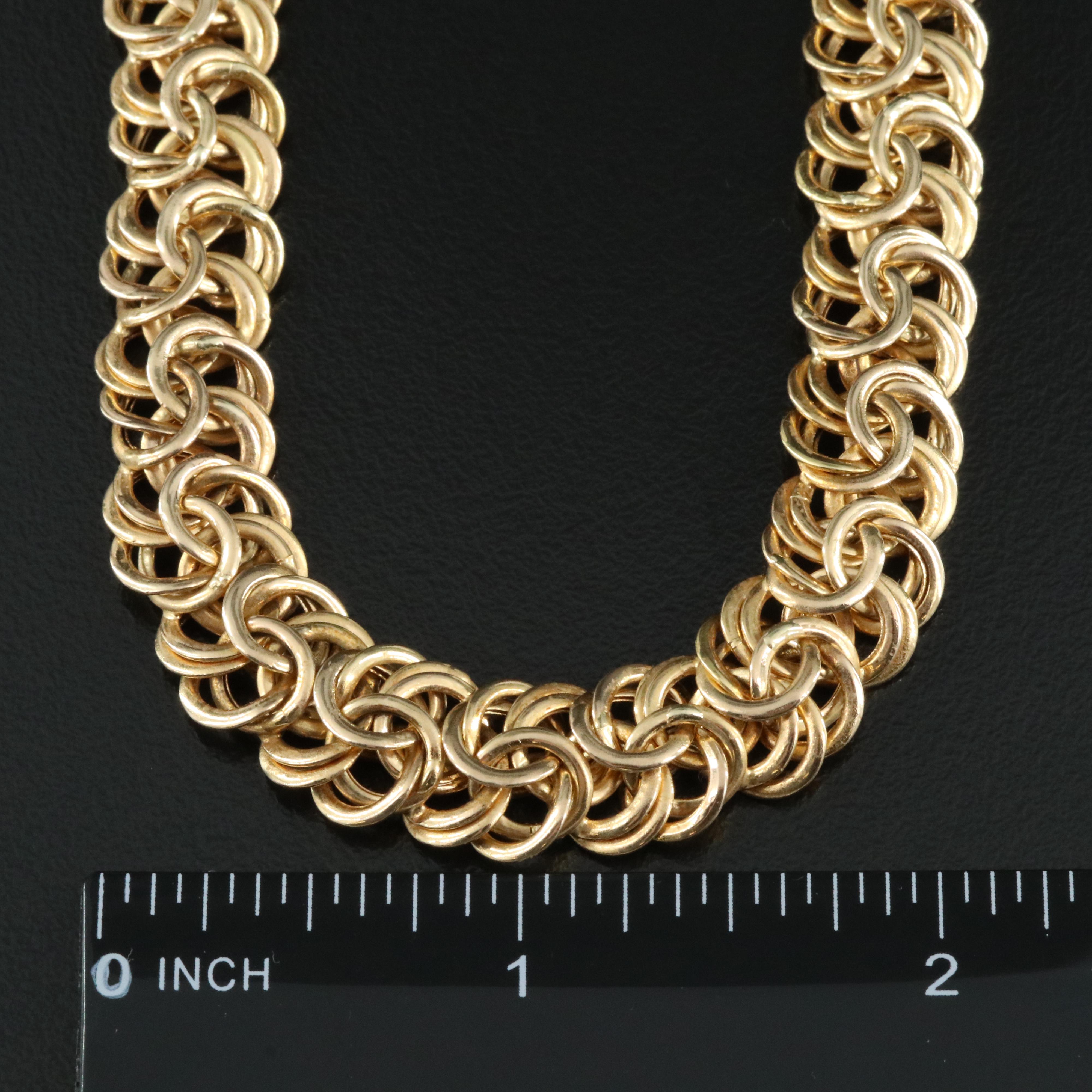 Italian Sadufa 14K Fancy Link Necklace