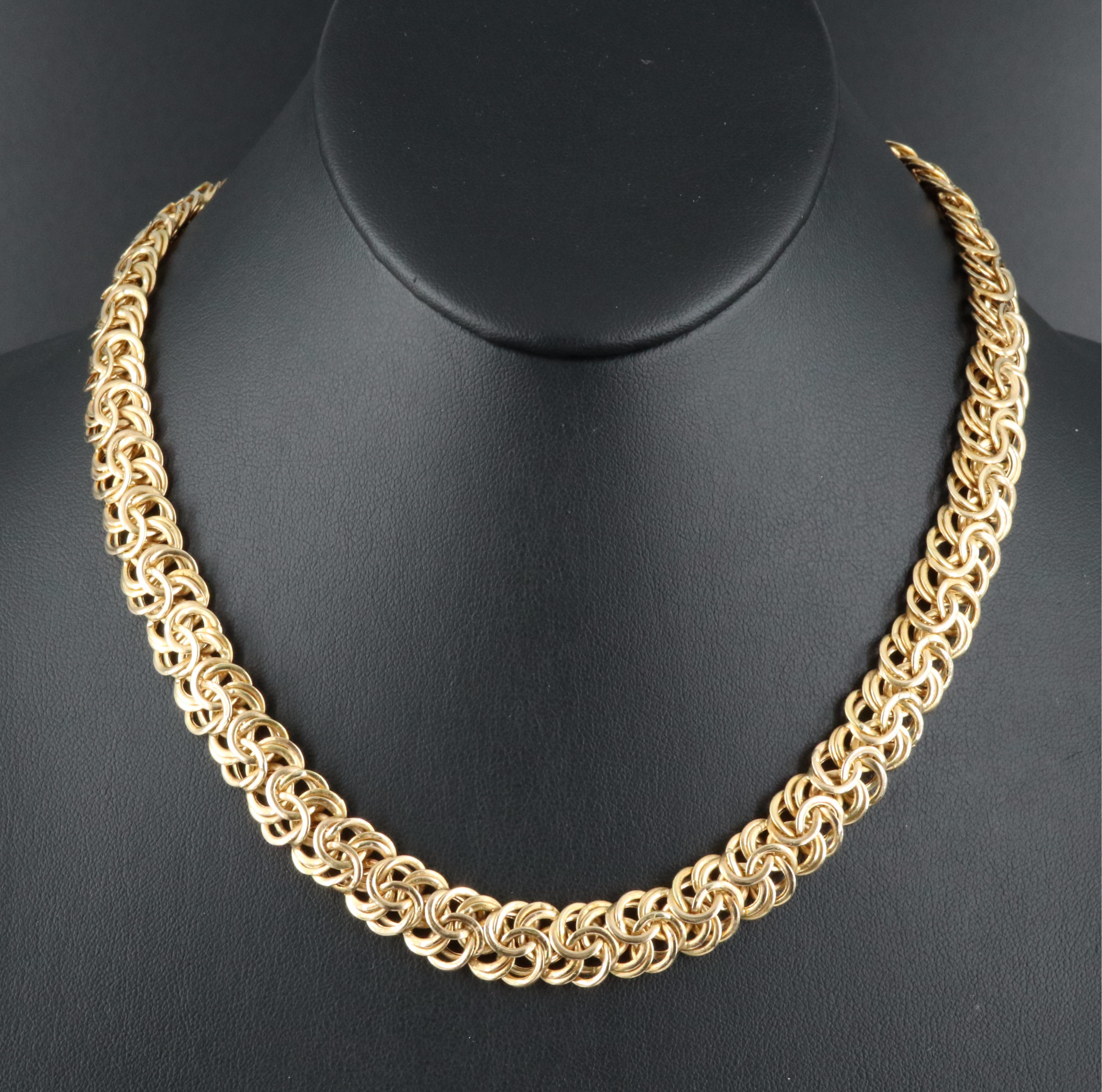 Italian Sadufa 14K Fancy Link Necklace