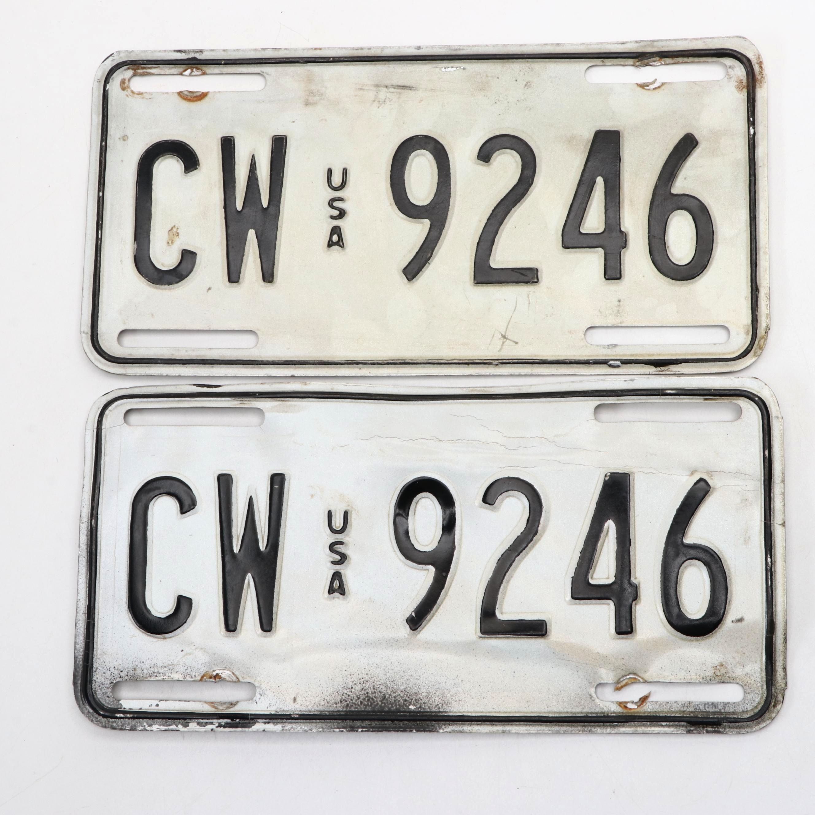 U.S. Armed Forces Germany License Plates, 1980s