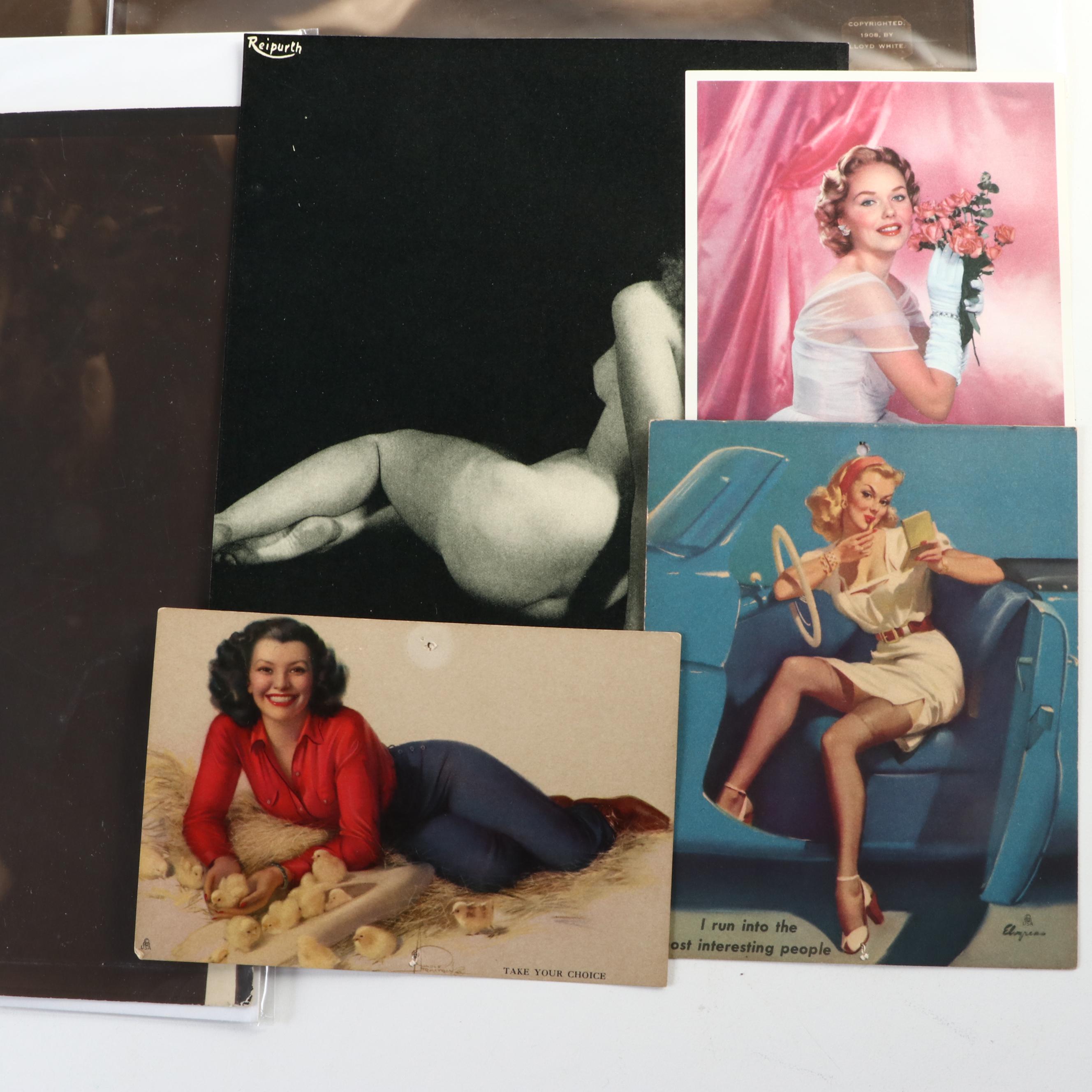 Brown & Bigelow with Other Pin-Up Girl Mutoscope Cards and Other Prints