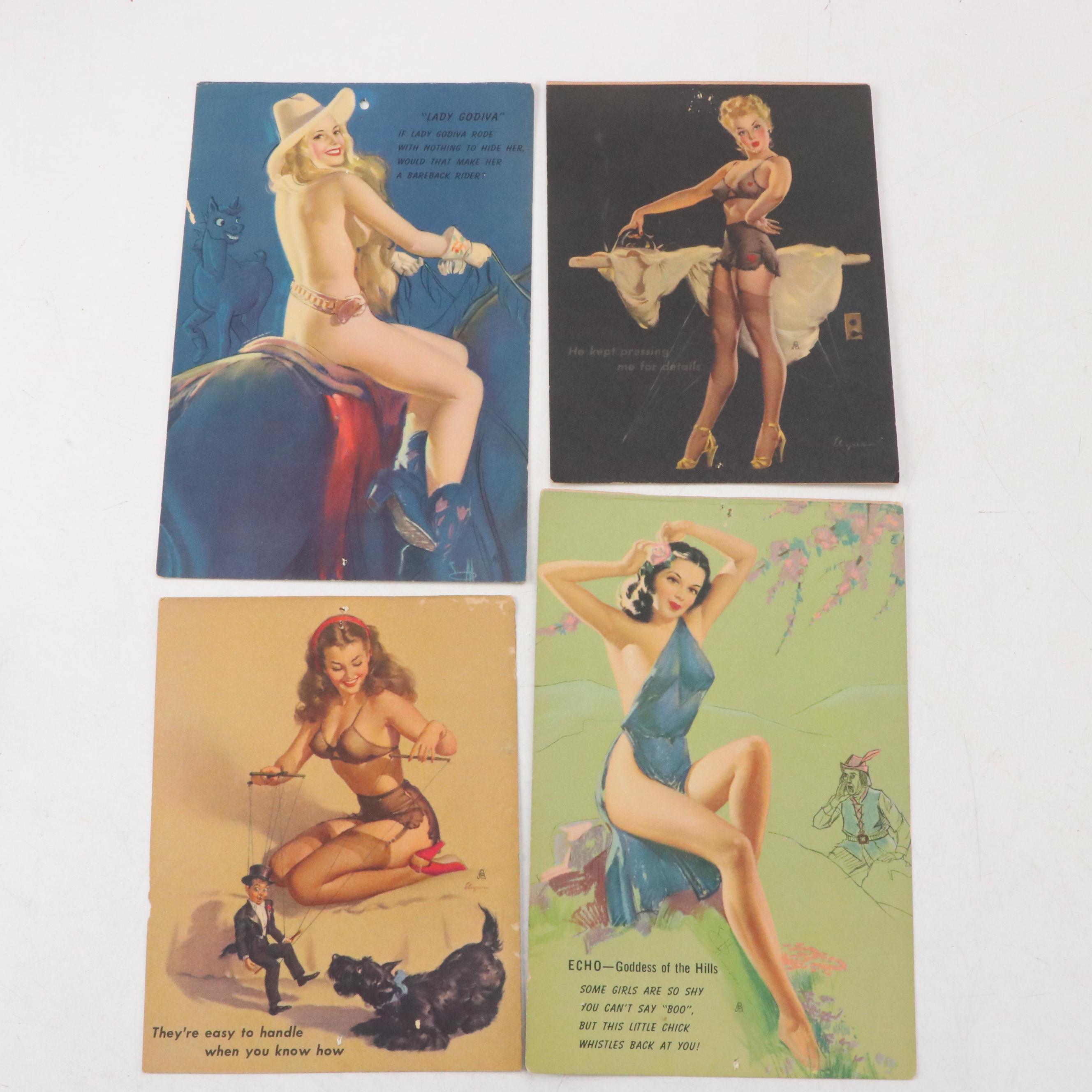 Brown & Bigelow with Other Pin-Up Girl and Burlesque Cards and Prints