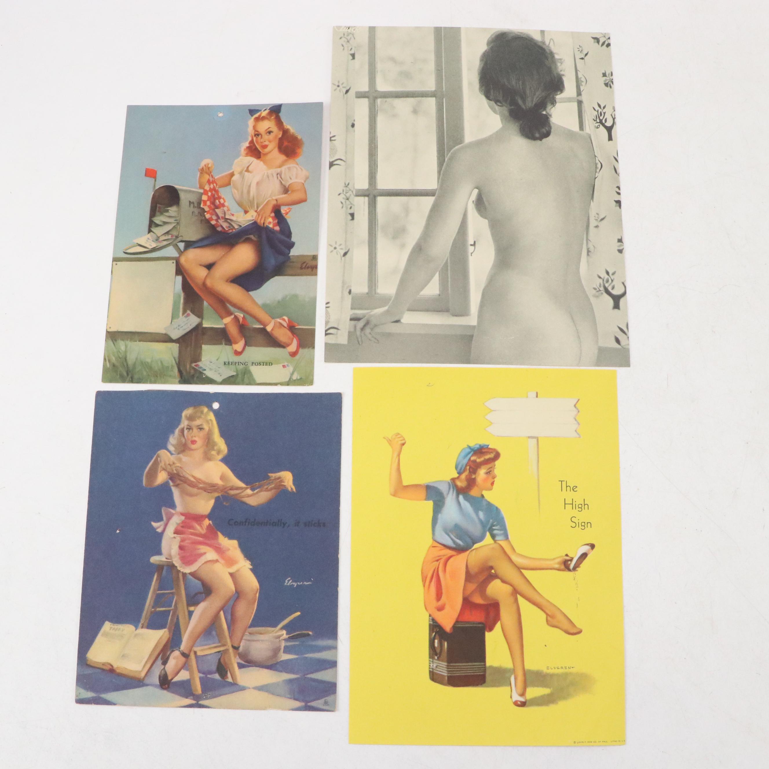 Brown & Bigelow with Other Pin-Up Girl and Burlesque Cards and Prints