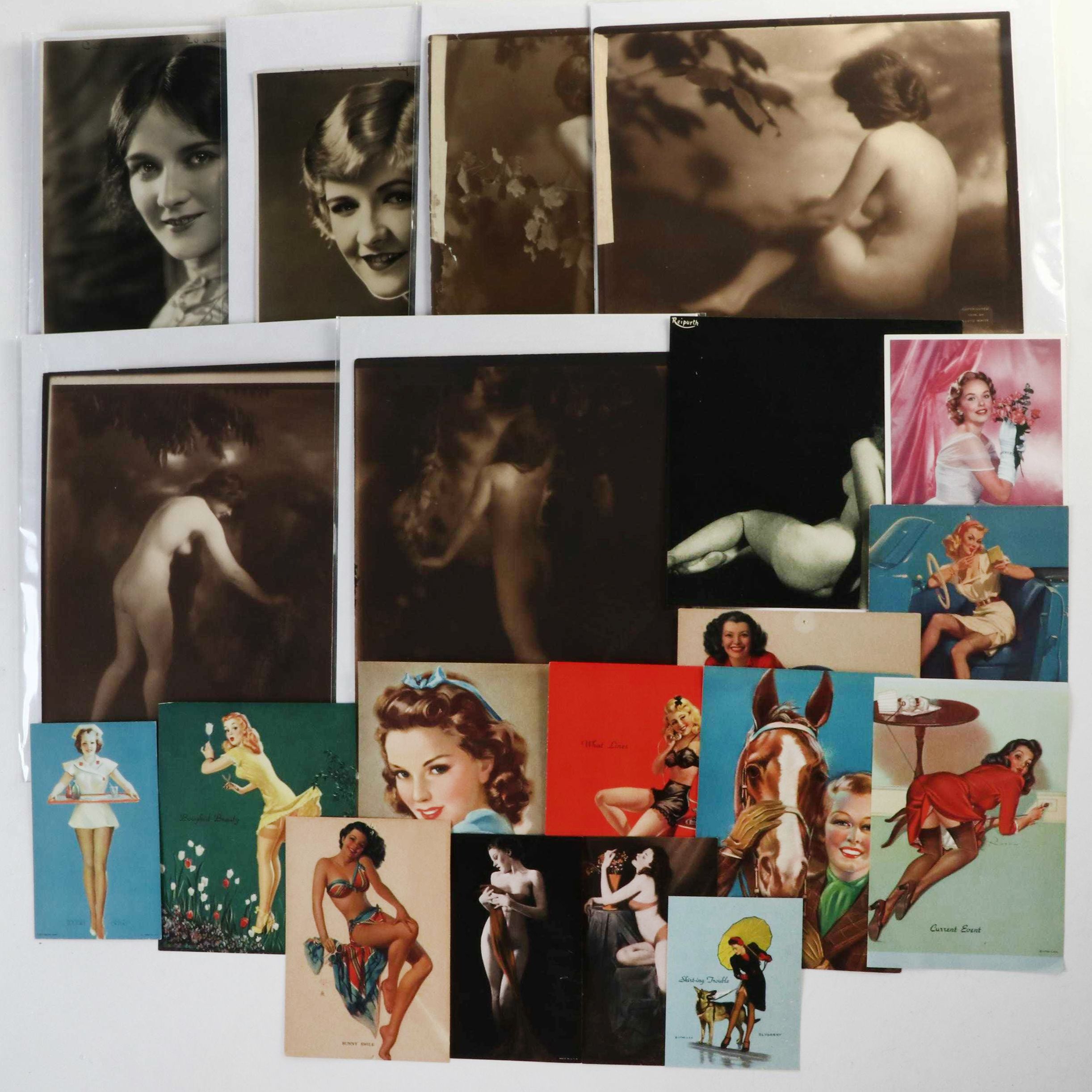 Brown & Bigelow with Other Pin-Up Girl Mutoscope Cards and Other Prints