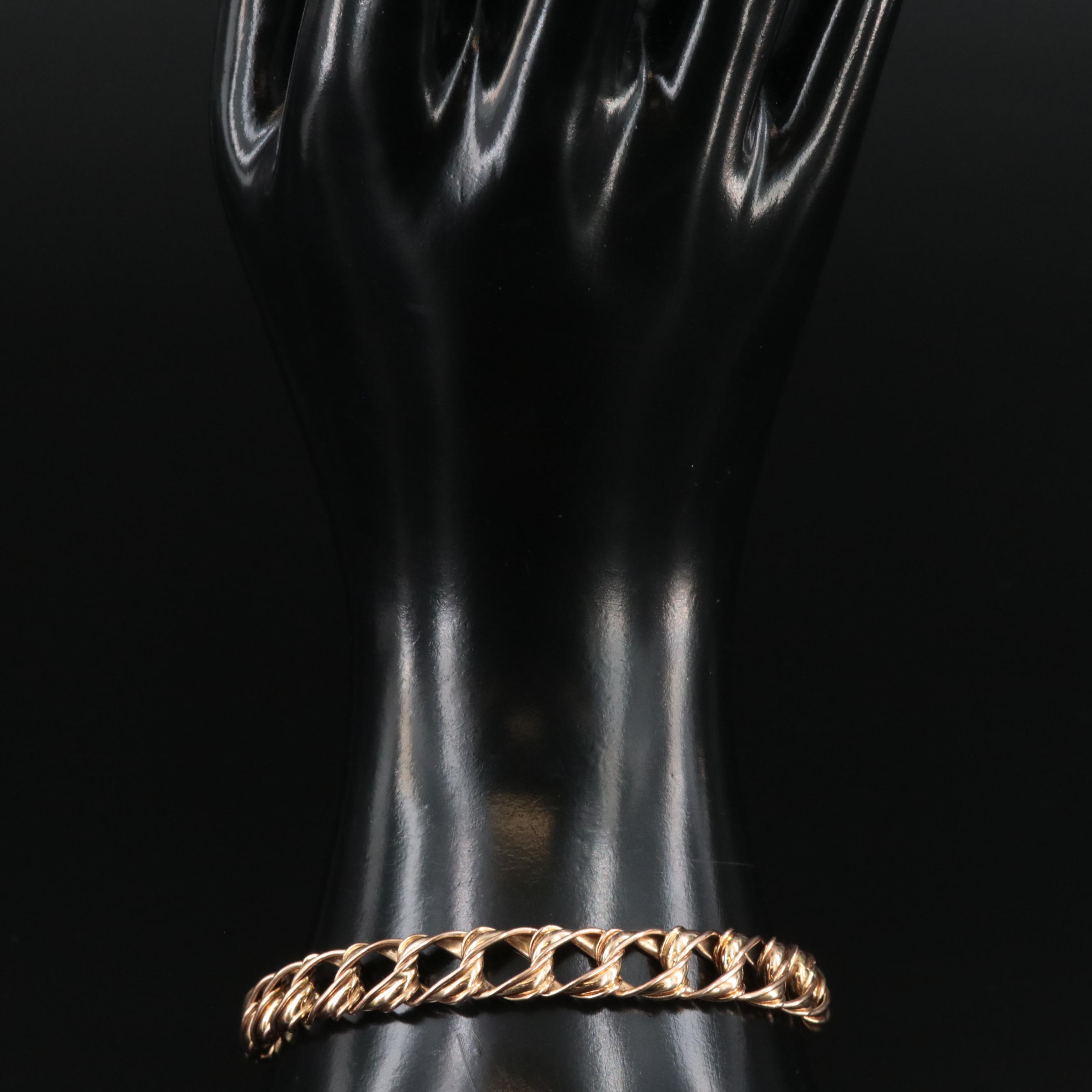 14K Fancy Ribbon Link Bracelet