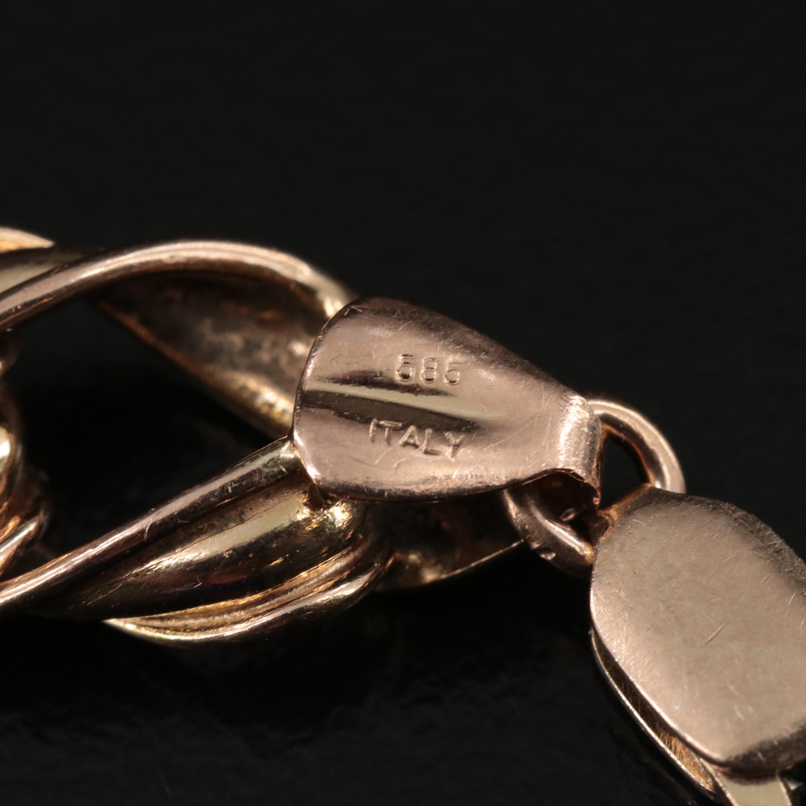 14K Fancy Ribbon Link Bracelet