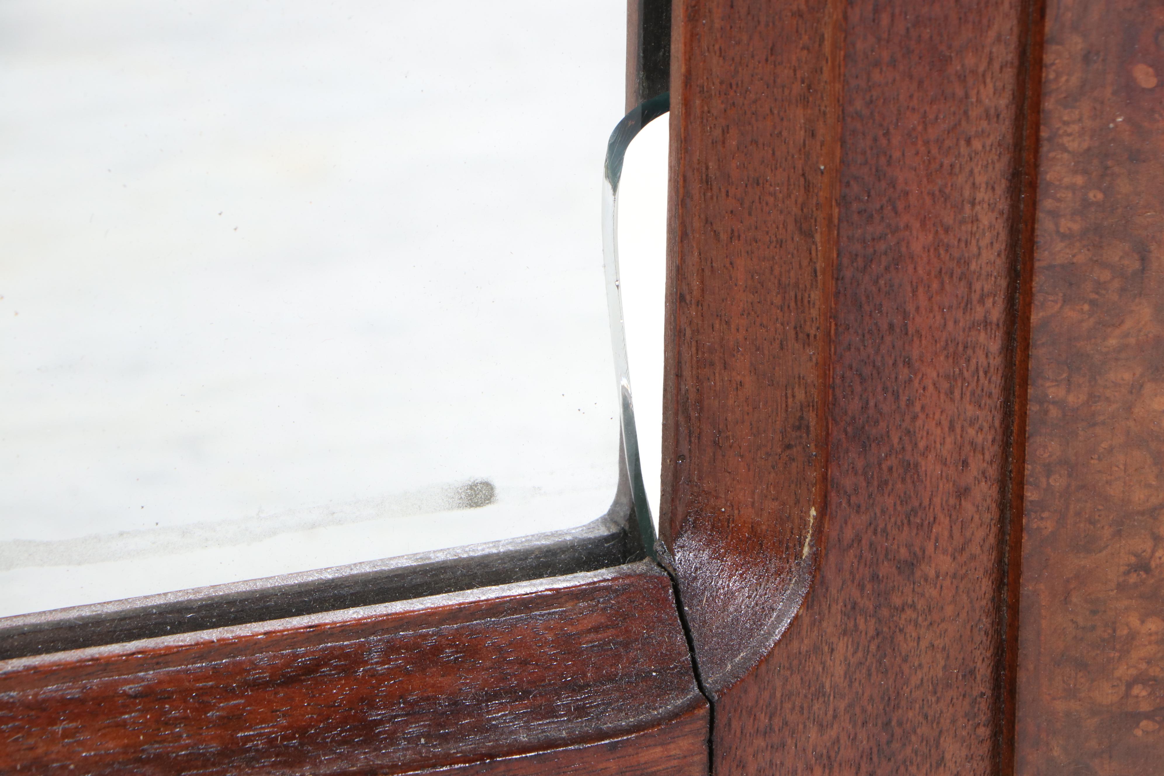 Victorian, Eastlake Style Walnut, Figured, Burl Walnut and Marble Dresser