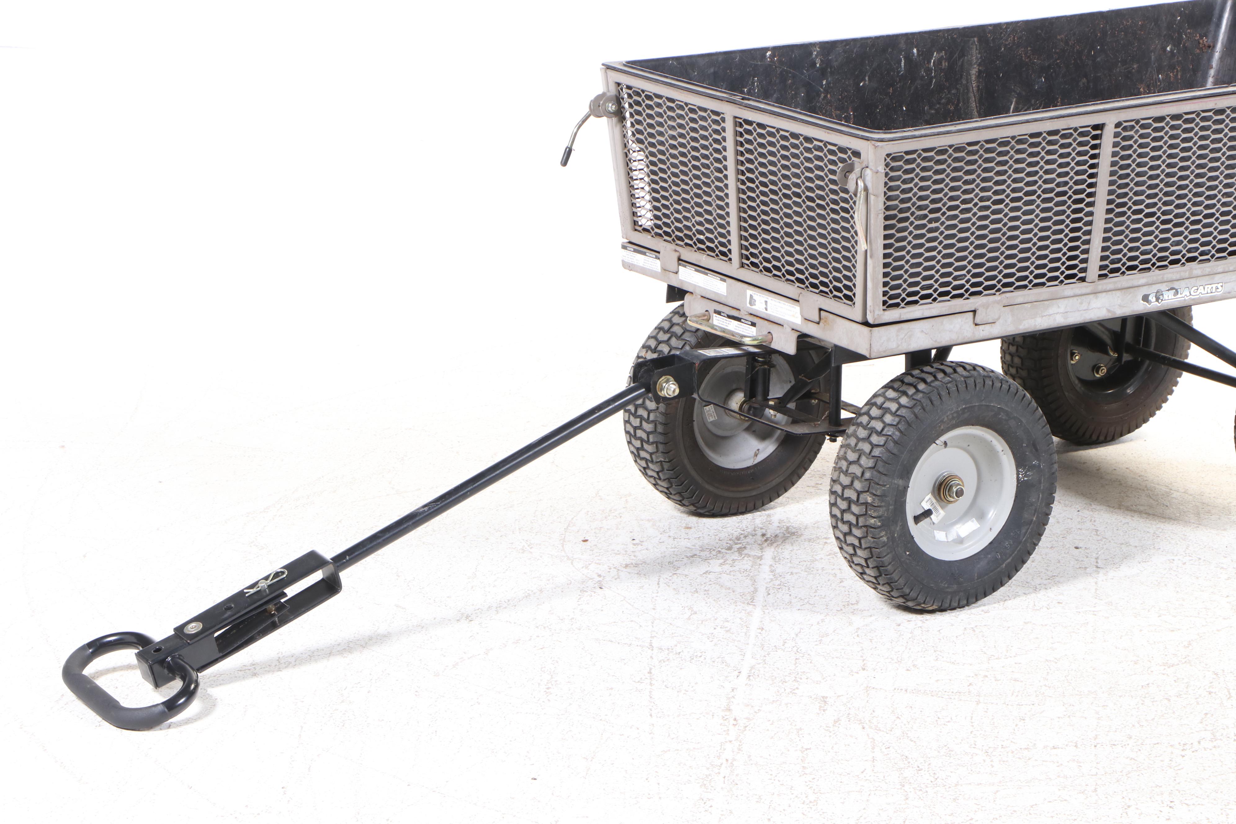 Steel Garden Push/Pull Cart With Heavy Duty Liner
