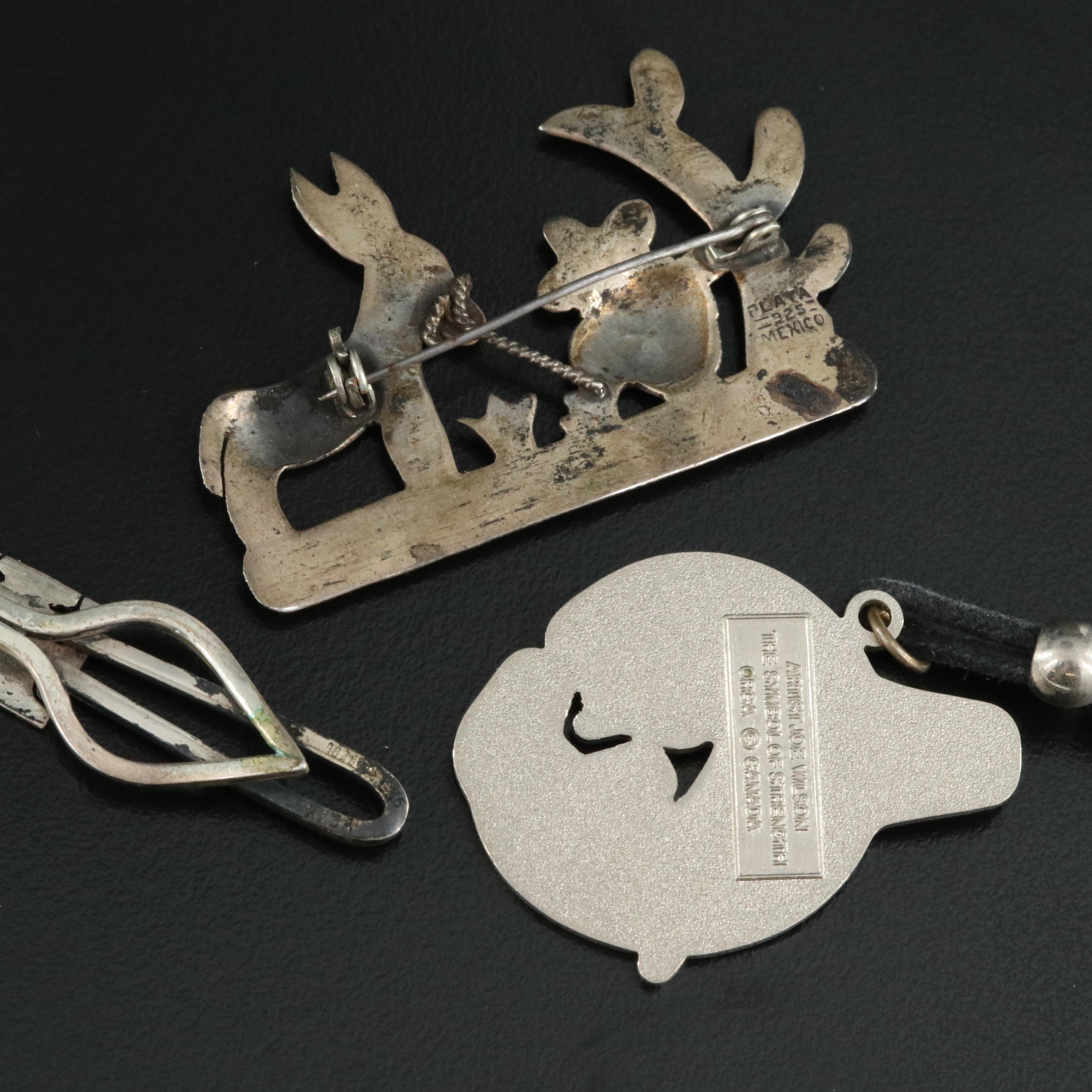 Sterling Tiger's Eye Spider Brooch Featured in Western Style and Mexican Jewelry