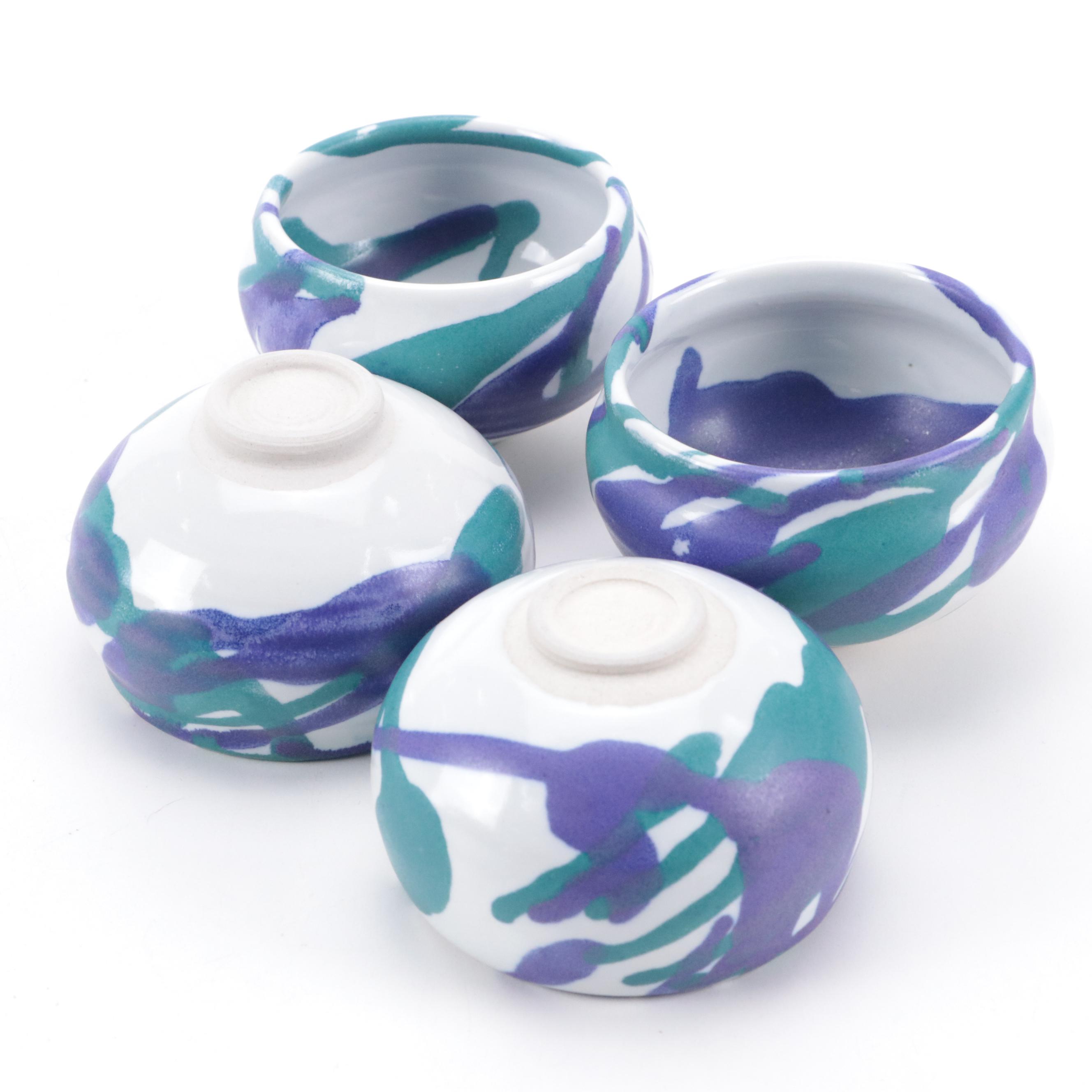 Lobster Motif Ceramic Divided Tray with Multicolor Ceramic Bowls and More