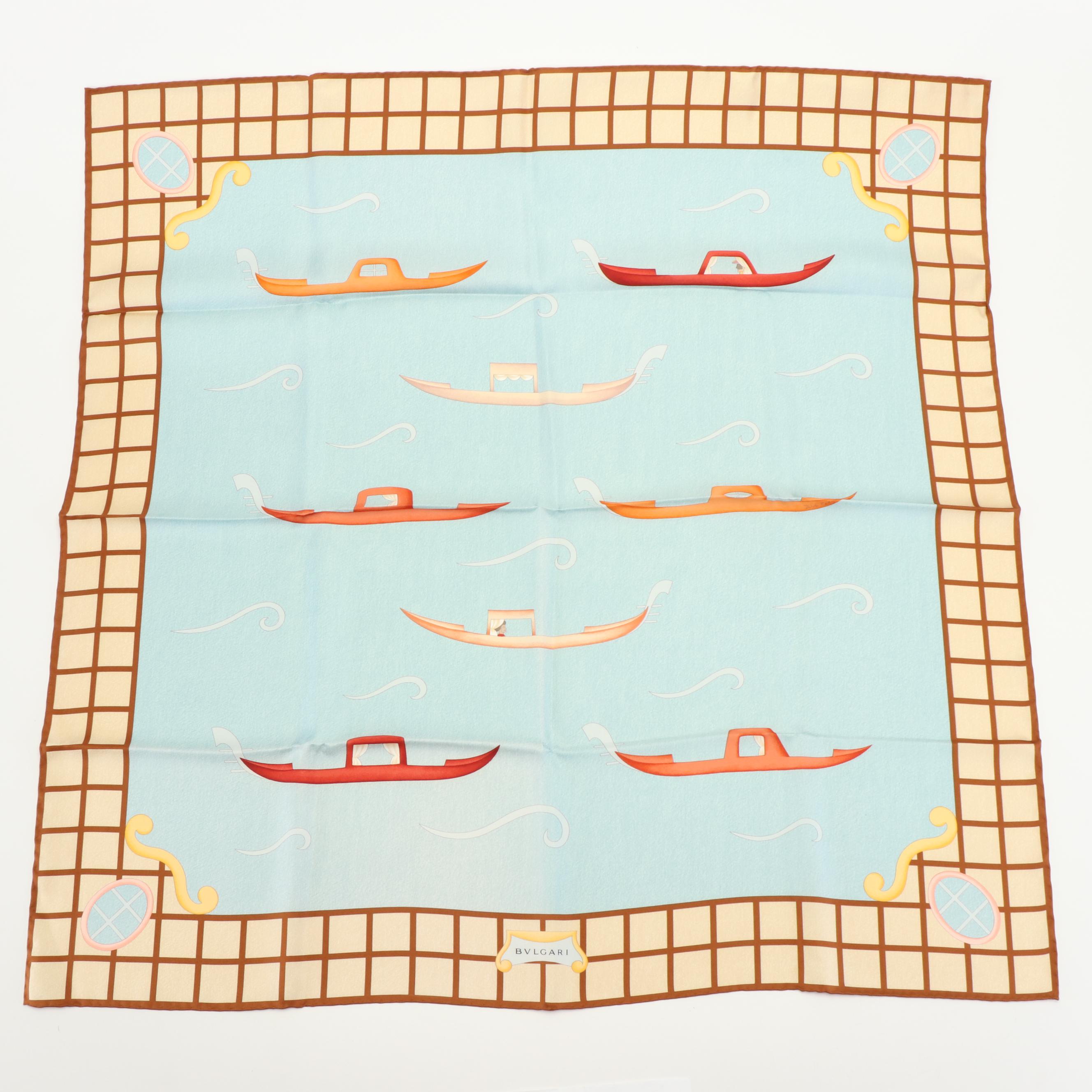 Bulgari Printed Silk Scarf