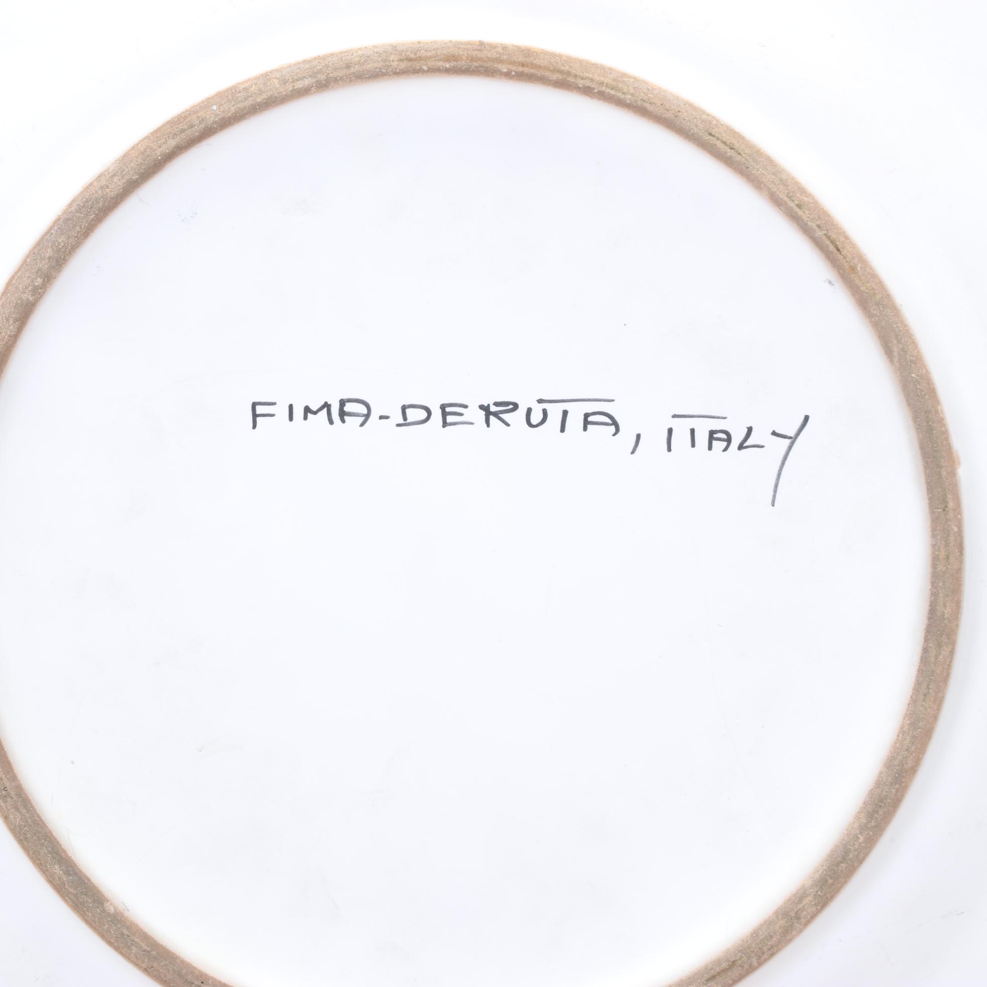 Fima Deruta Italy Hand Painted "Red Rooster" Dinnerware