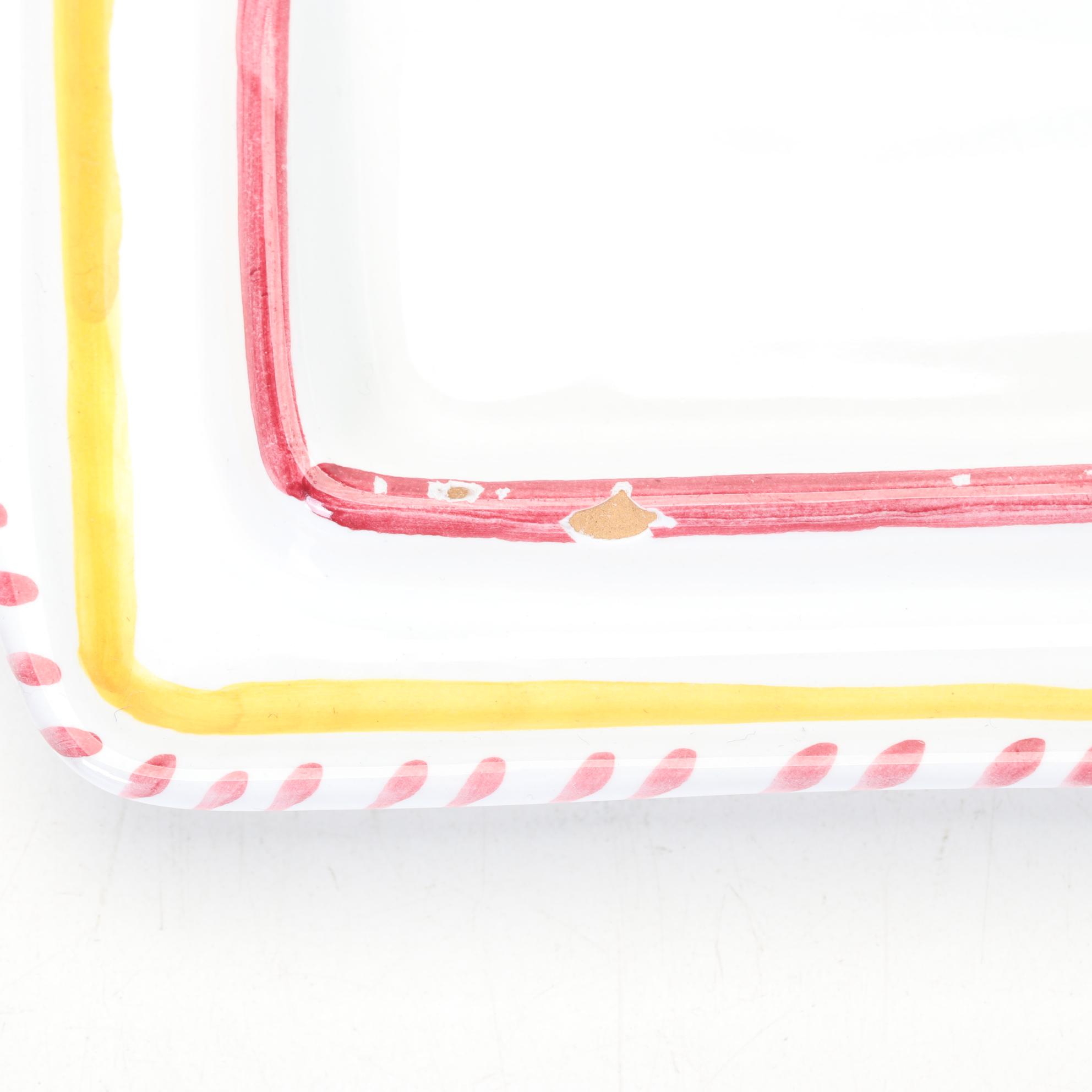 Fima Deruta Italy Hand Painted "Red Rooster" Dinnerware