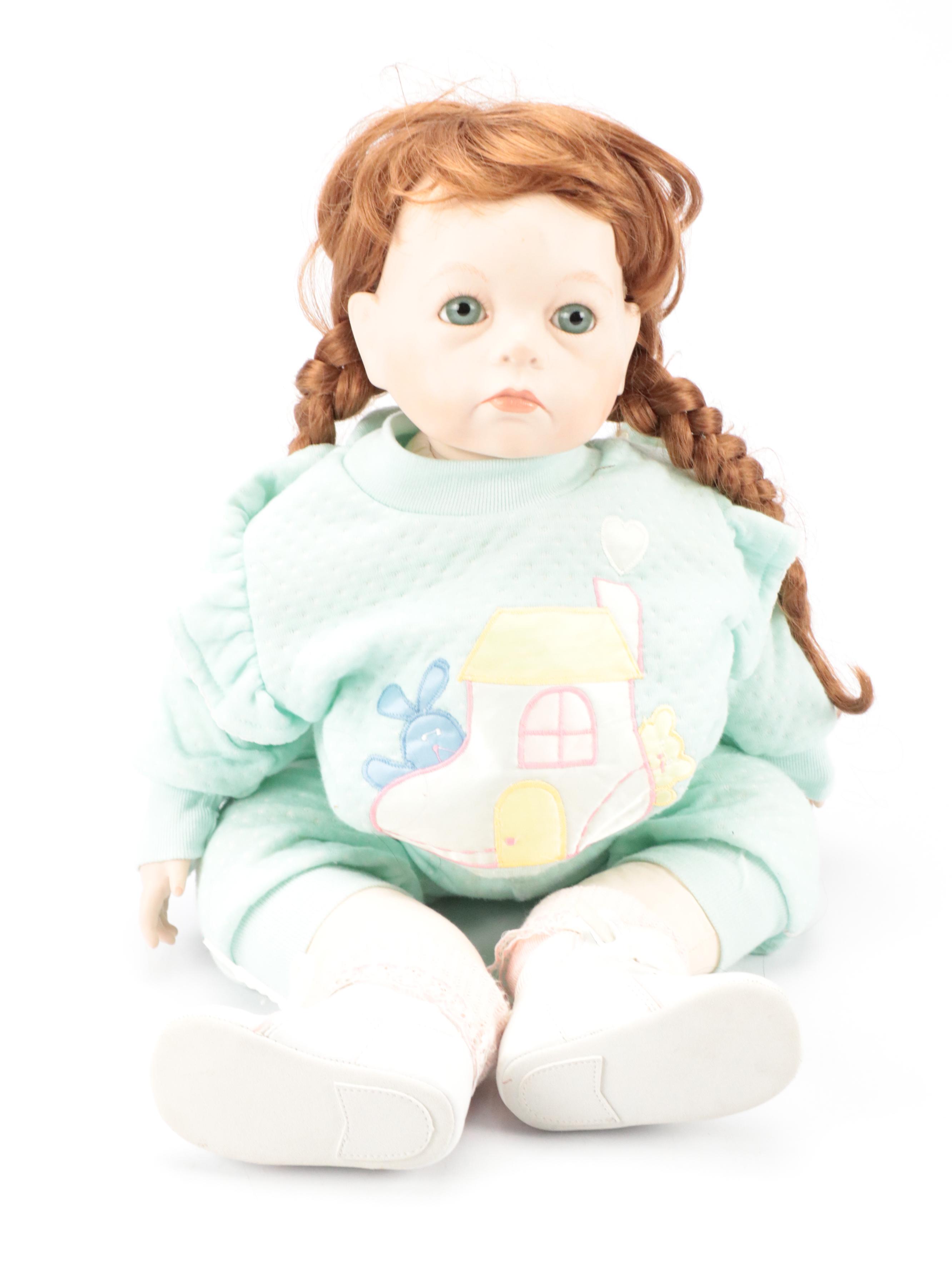 Expressive and Reposed Porcelain and Plastic Baby Dolls, Late 20th Century