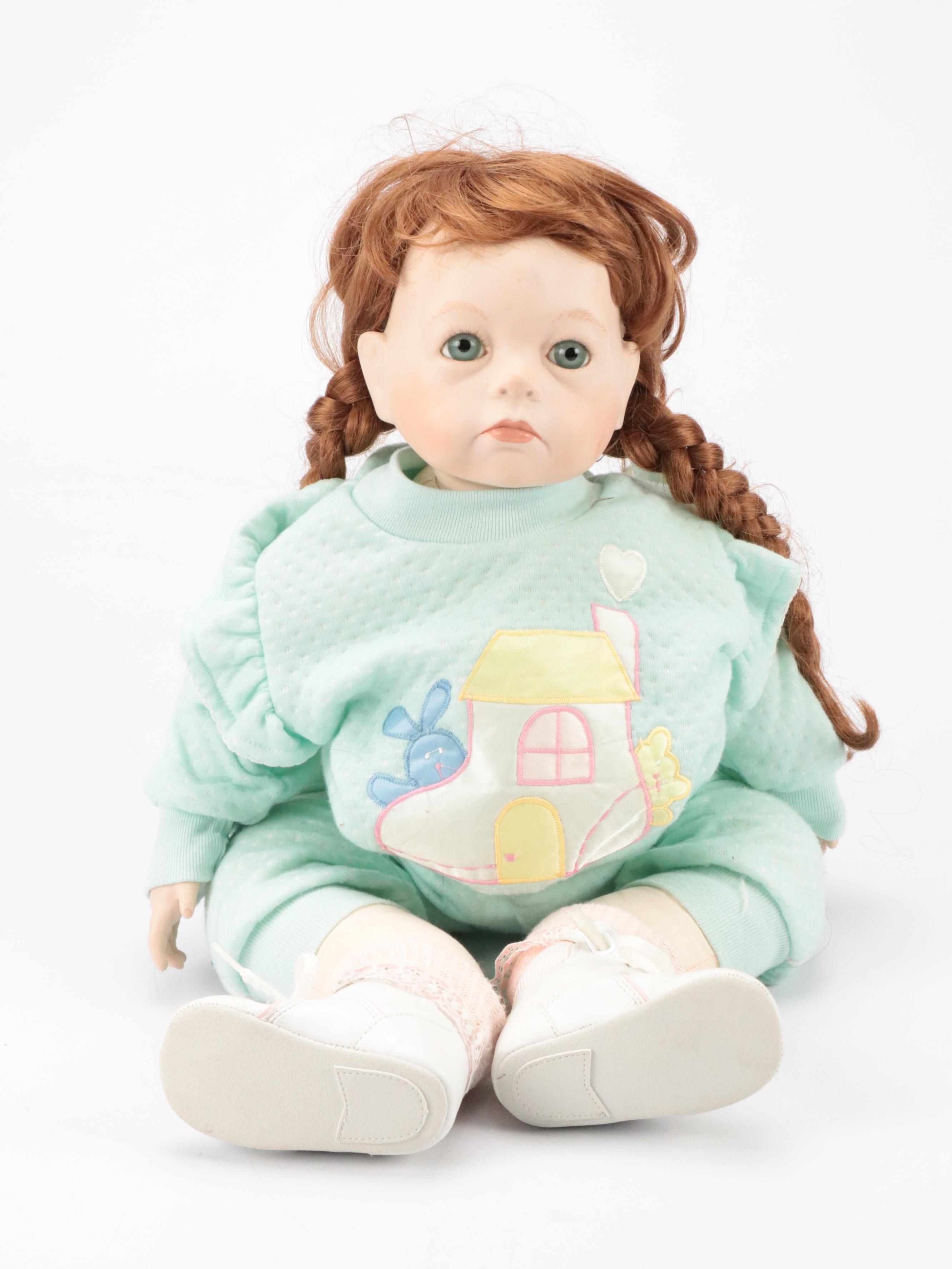Expressive and Reposed Porcelain and Plastic Baby Dolls, Late 20th Century